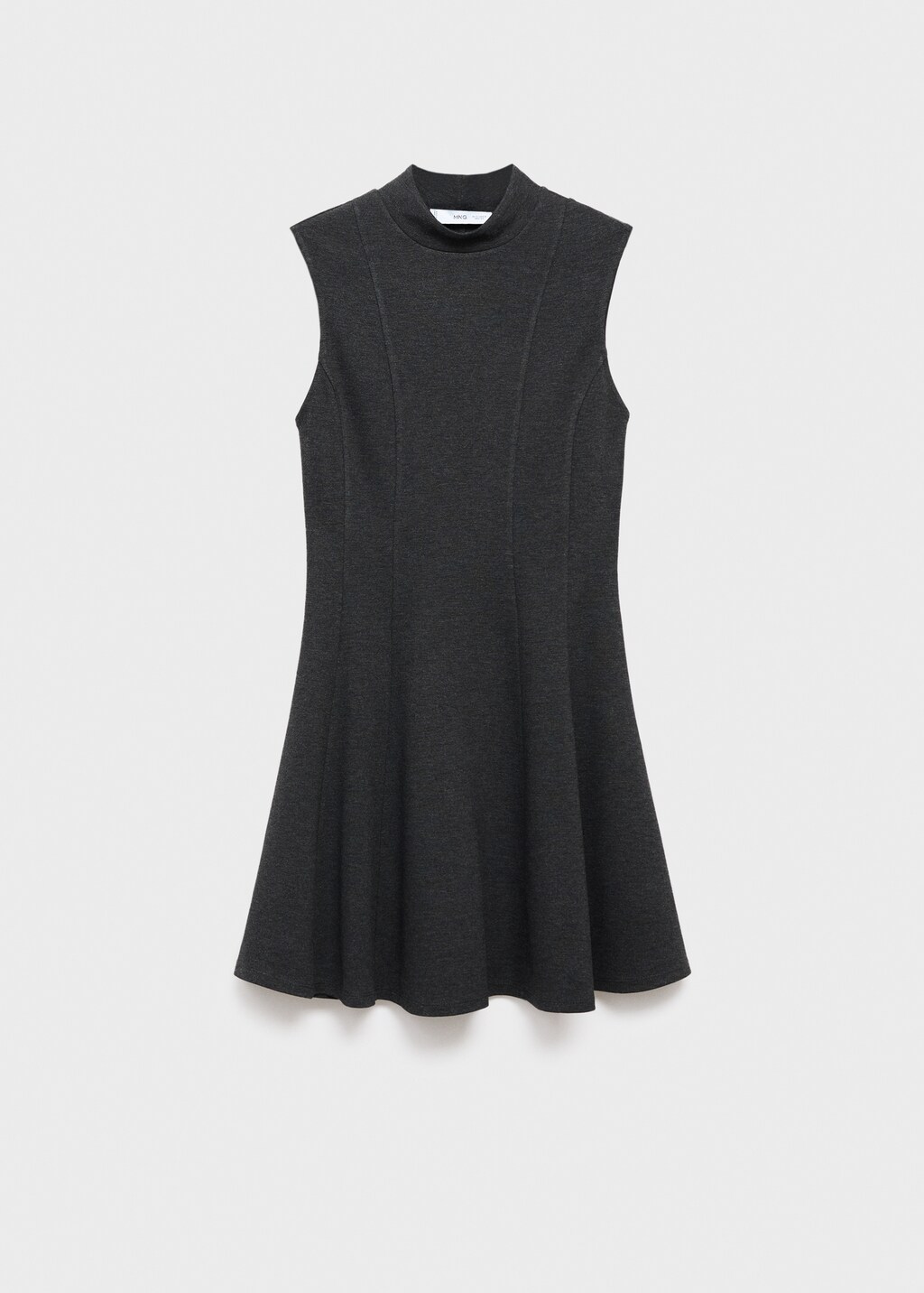 Dress with perkins collar and stitching detail