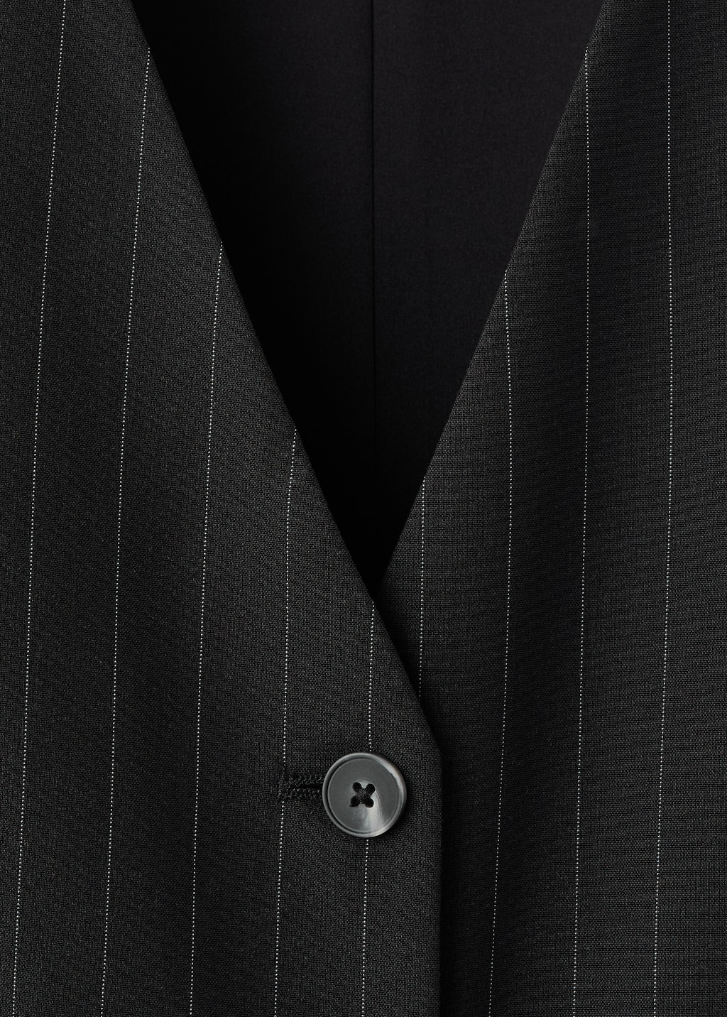 Pinstripe jumpsuit with belt