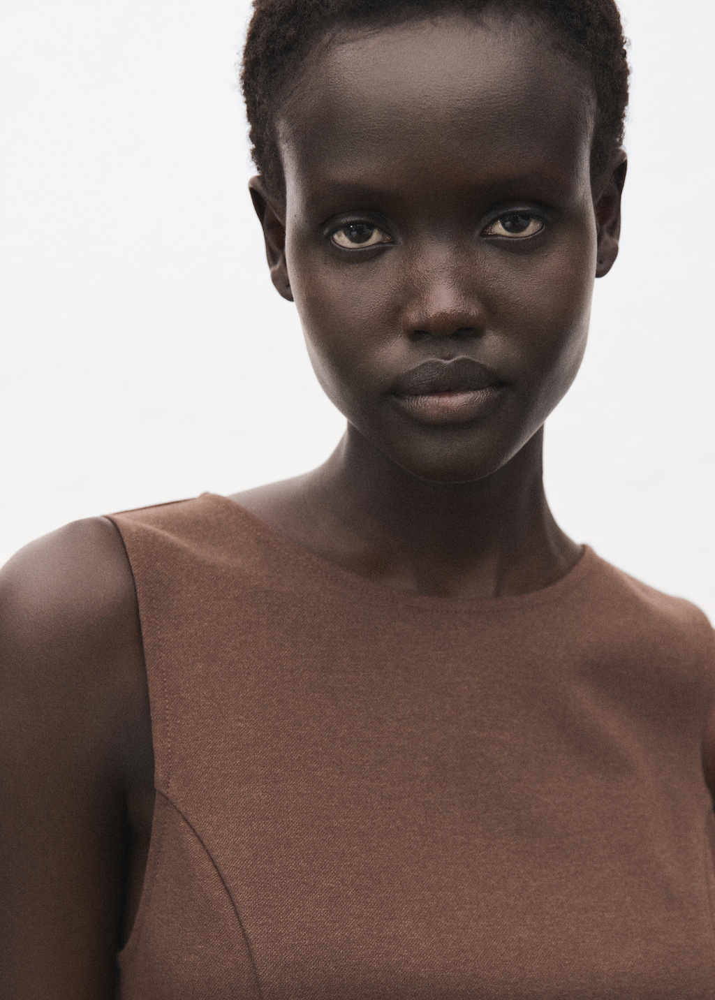 Sleeveless top with stitching detail