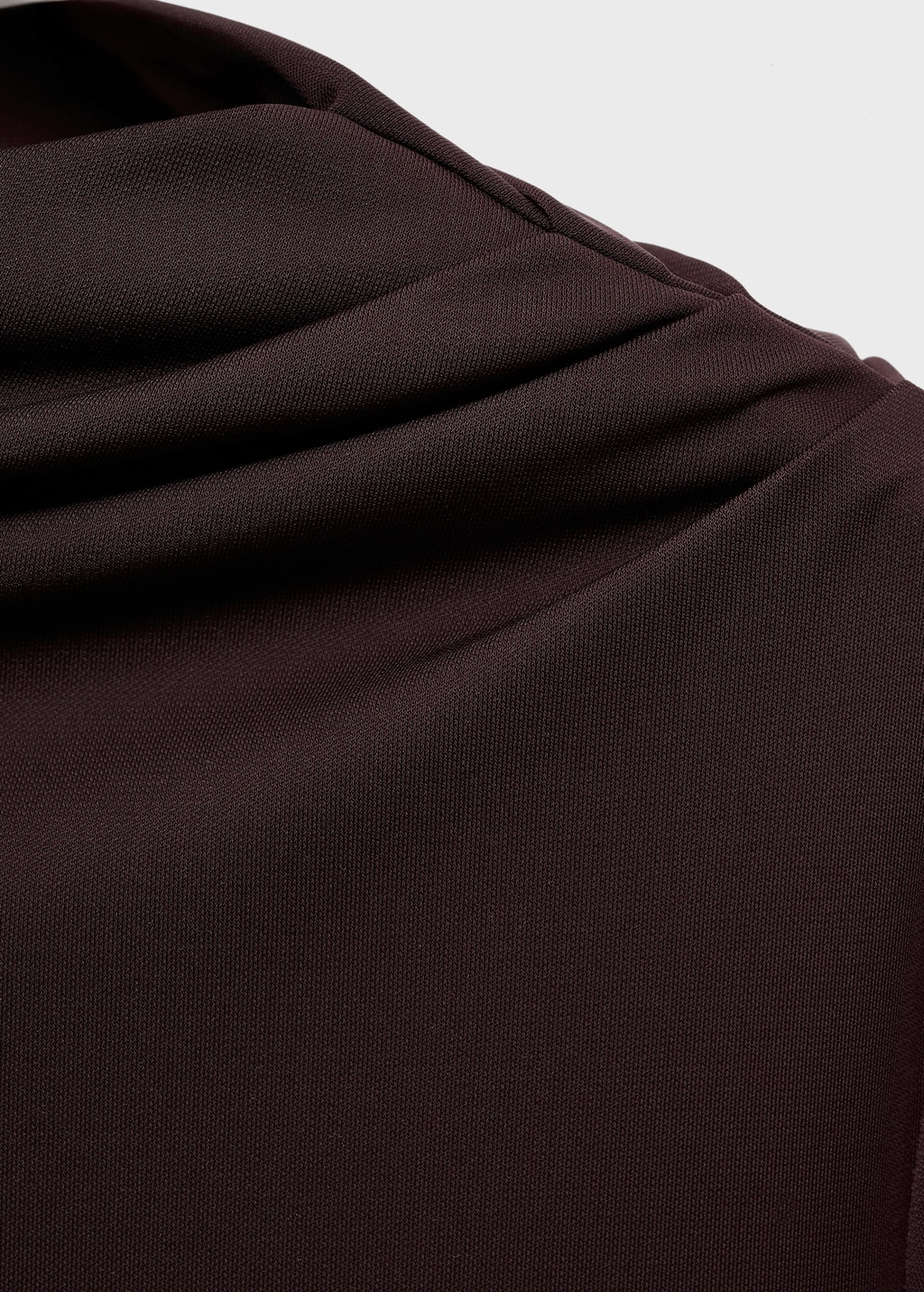 A-line dress with asymmetrical neckline