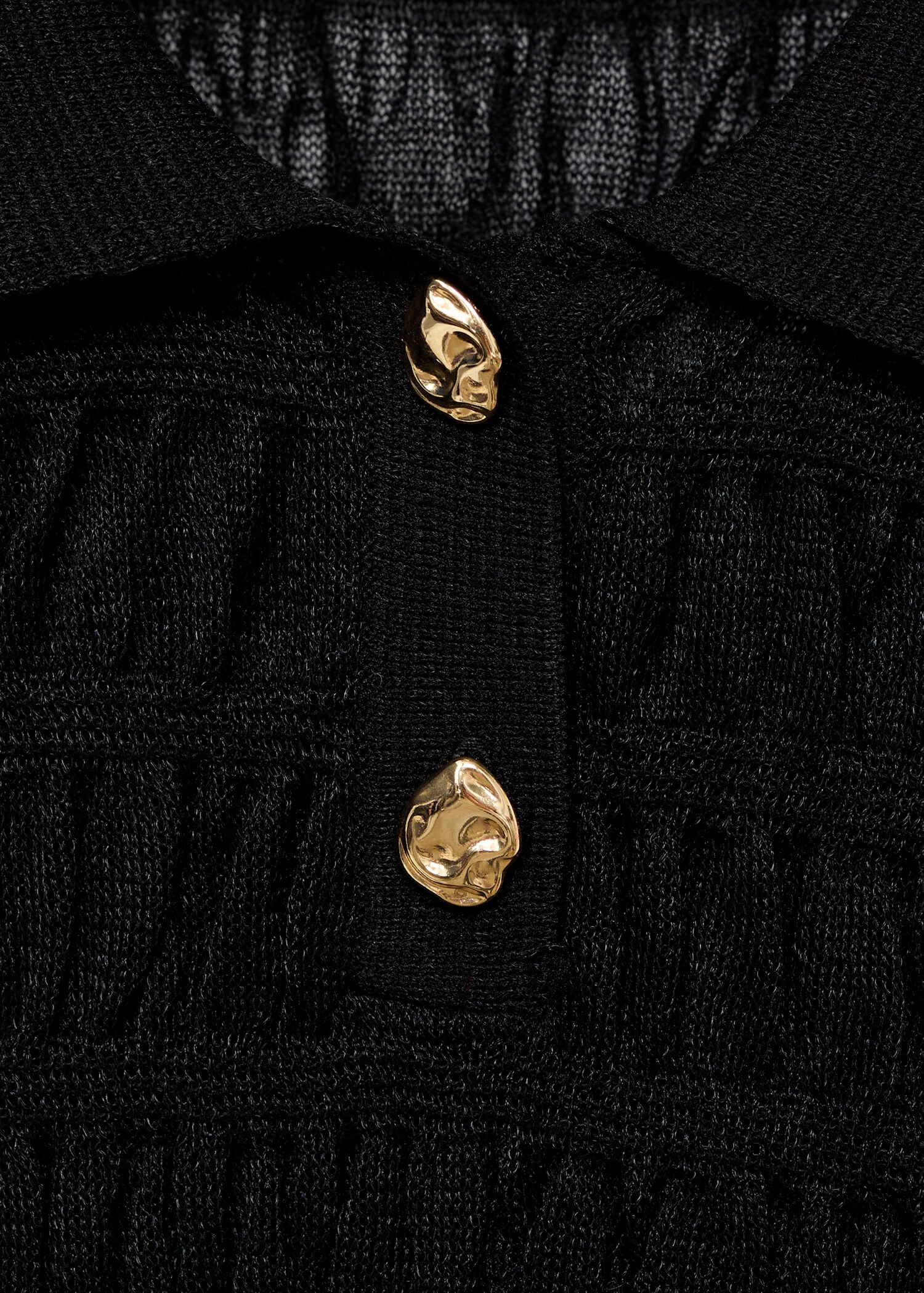 Polo-neck textured sweater - Details of the article 0
