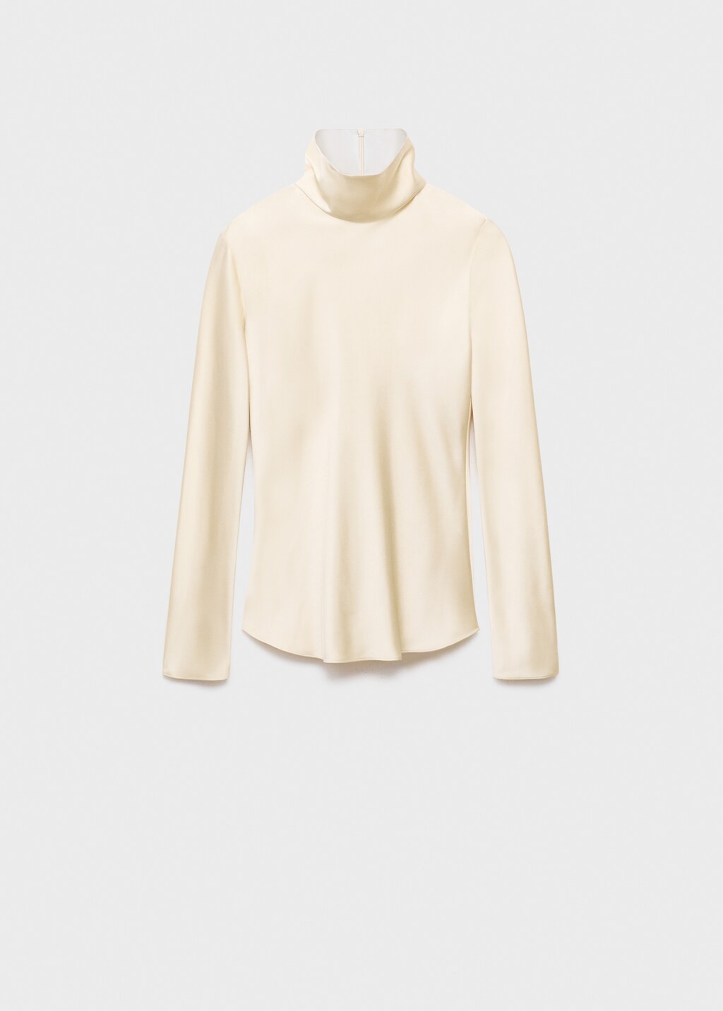High-neck satin blouse - image 5
