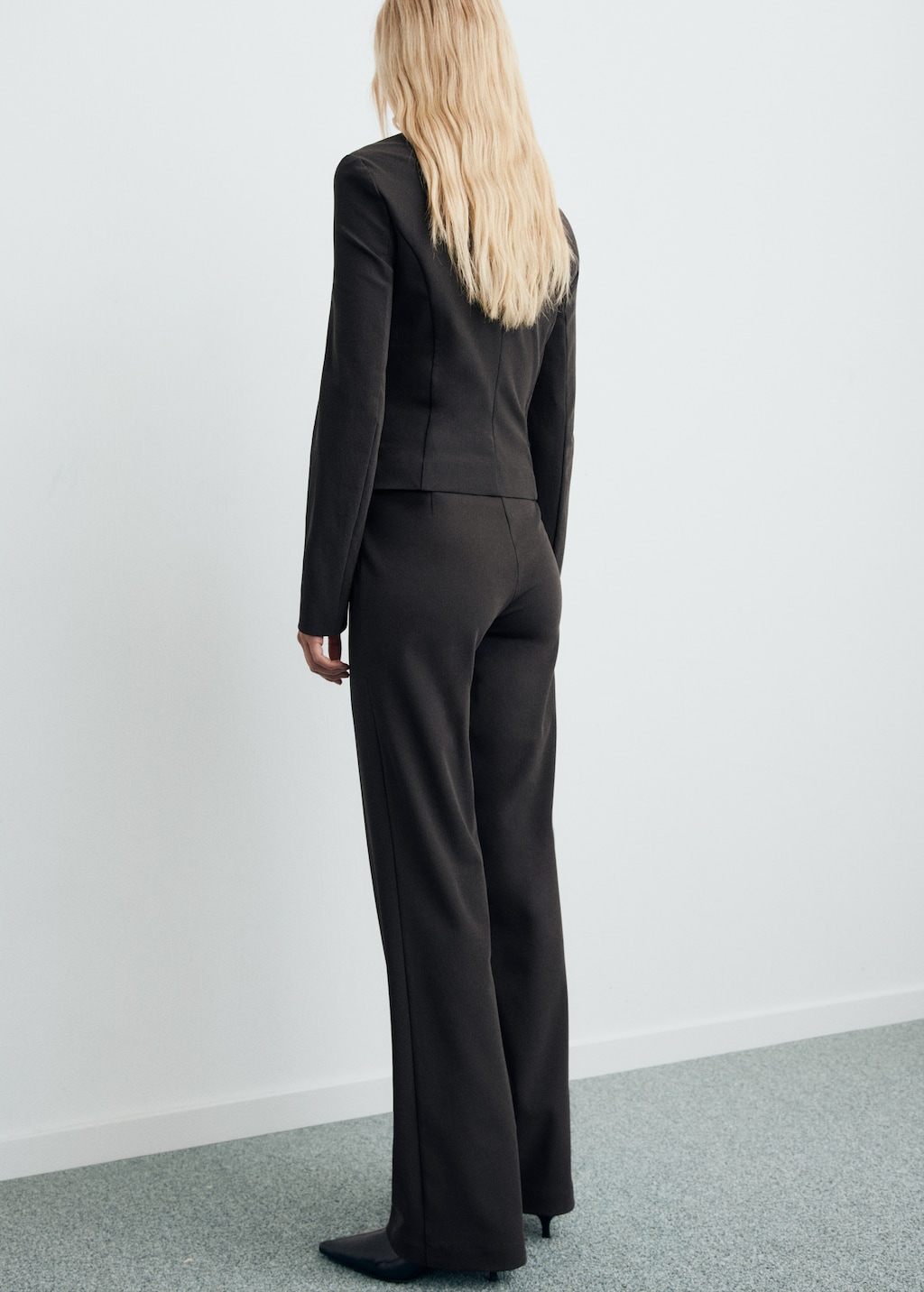 Seamless straight-leg suit pants