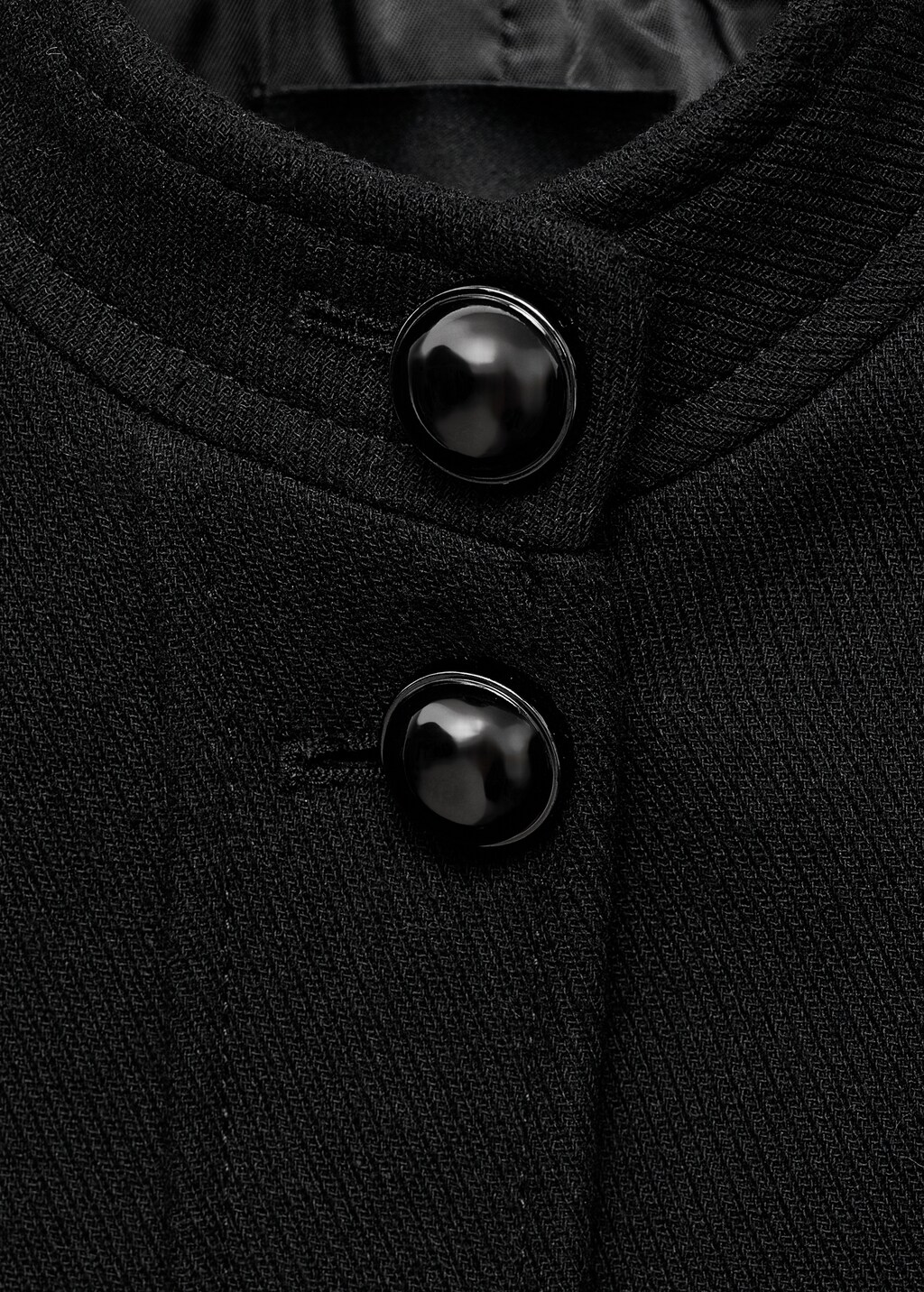 Mango Jacket with jewel-button strip collar