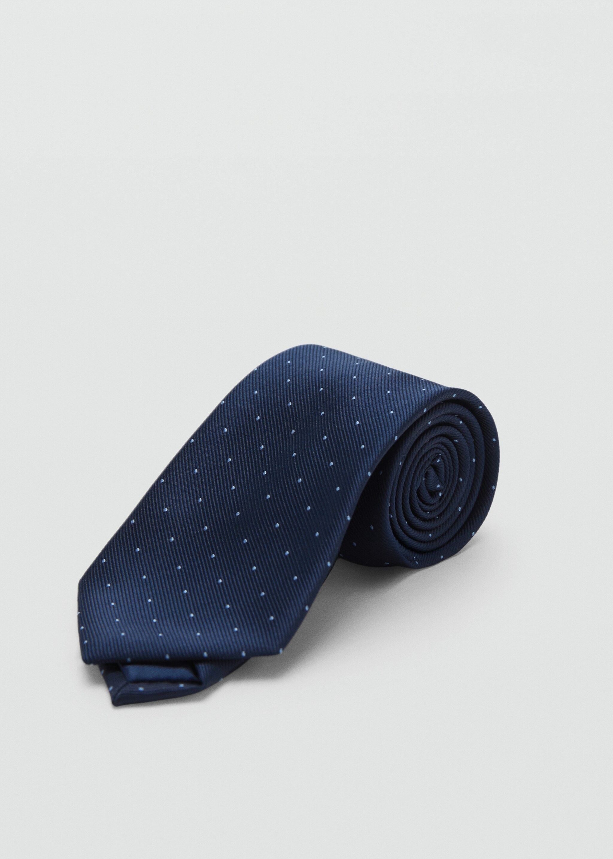 Polka-dot patterned tie - Medium plane, Blue. Ref: 17065830-00.