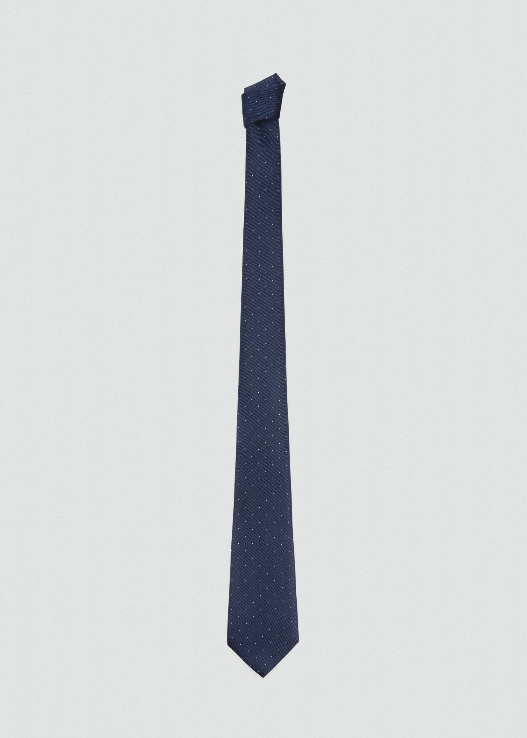 Polka-dot patterned tie - Article without model, Blue. Ref: 17065830-00.