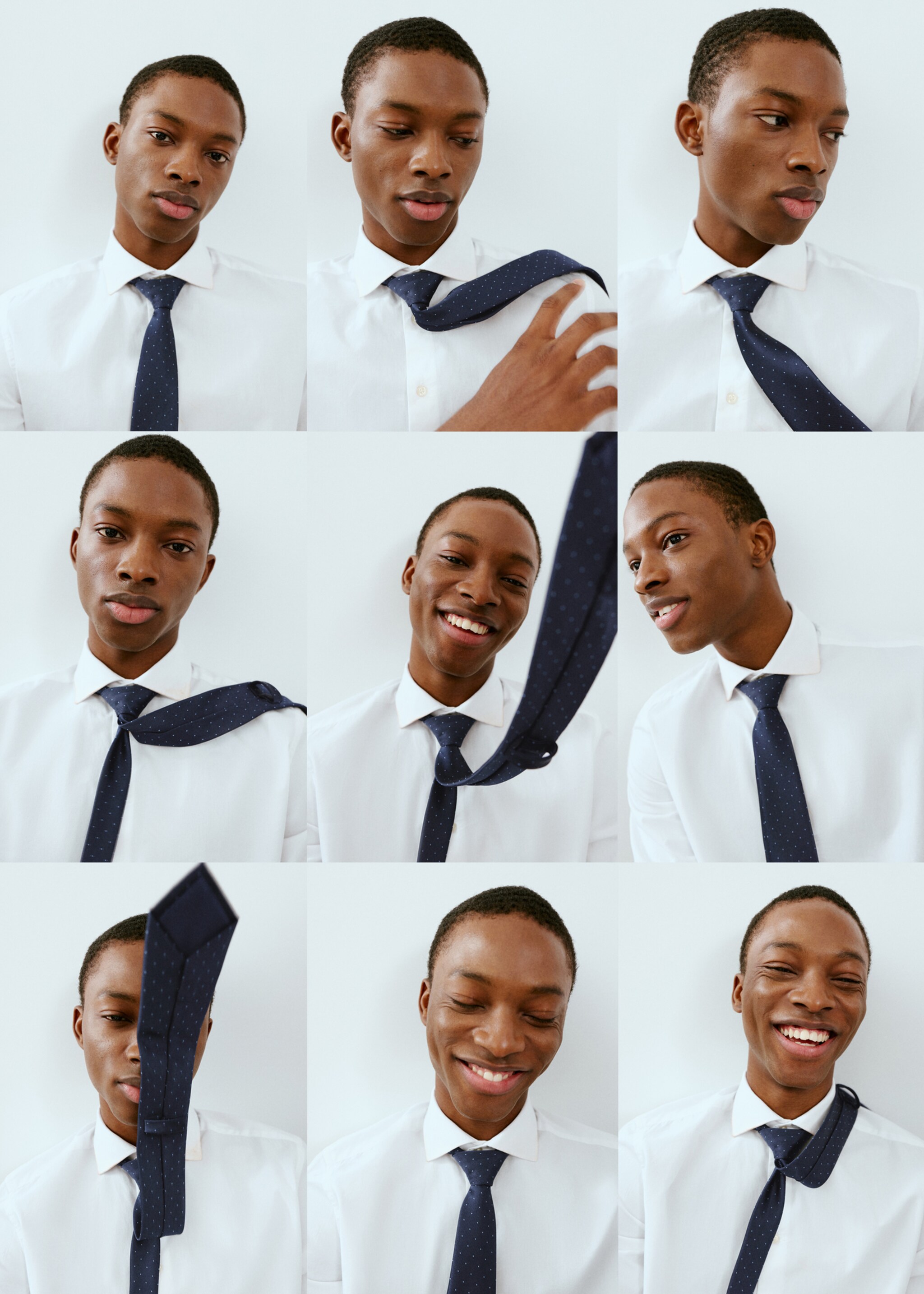 Gepunktete Krawatte - Detail des Artikels 9, Blau. Ref: 17065830-00.