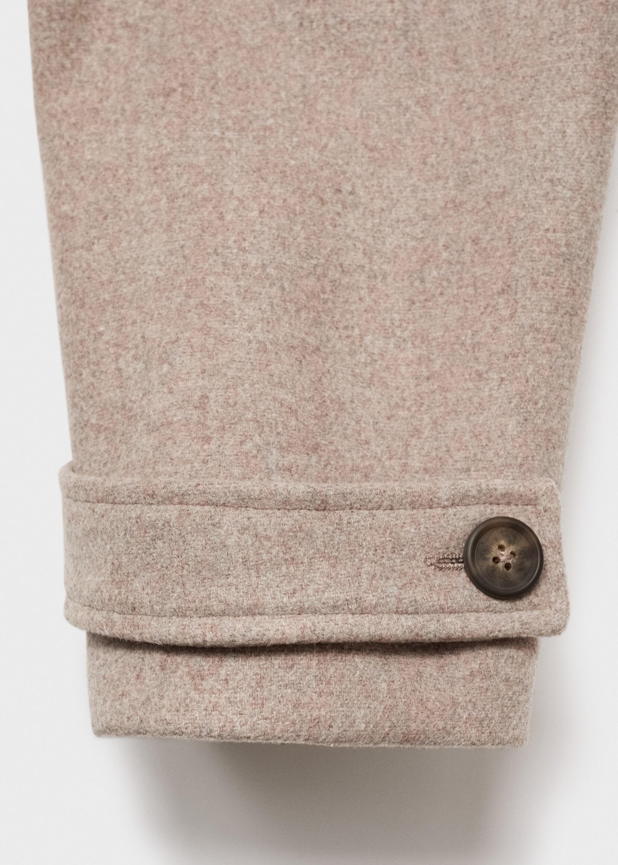 Wool fabric coat - Details of the article 0, Ecru. Ref: 17065967-00.