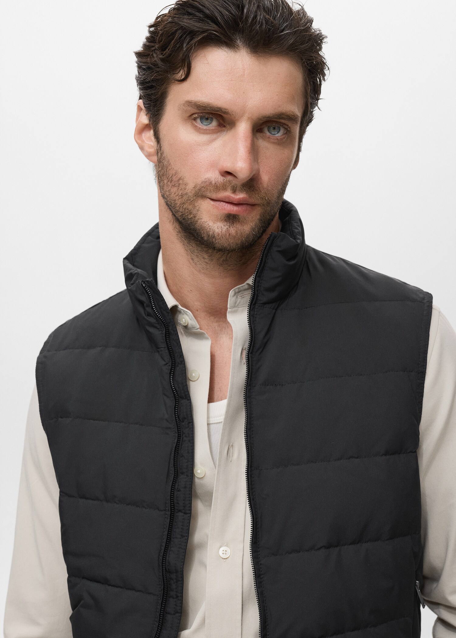 Gilet matelassé rembourrage duvet et plumes - Détail de l'article 1
