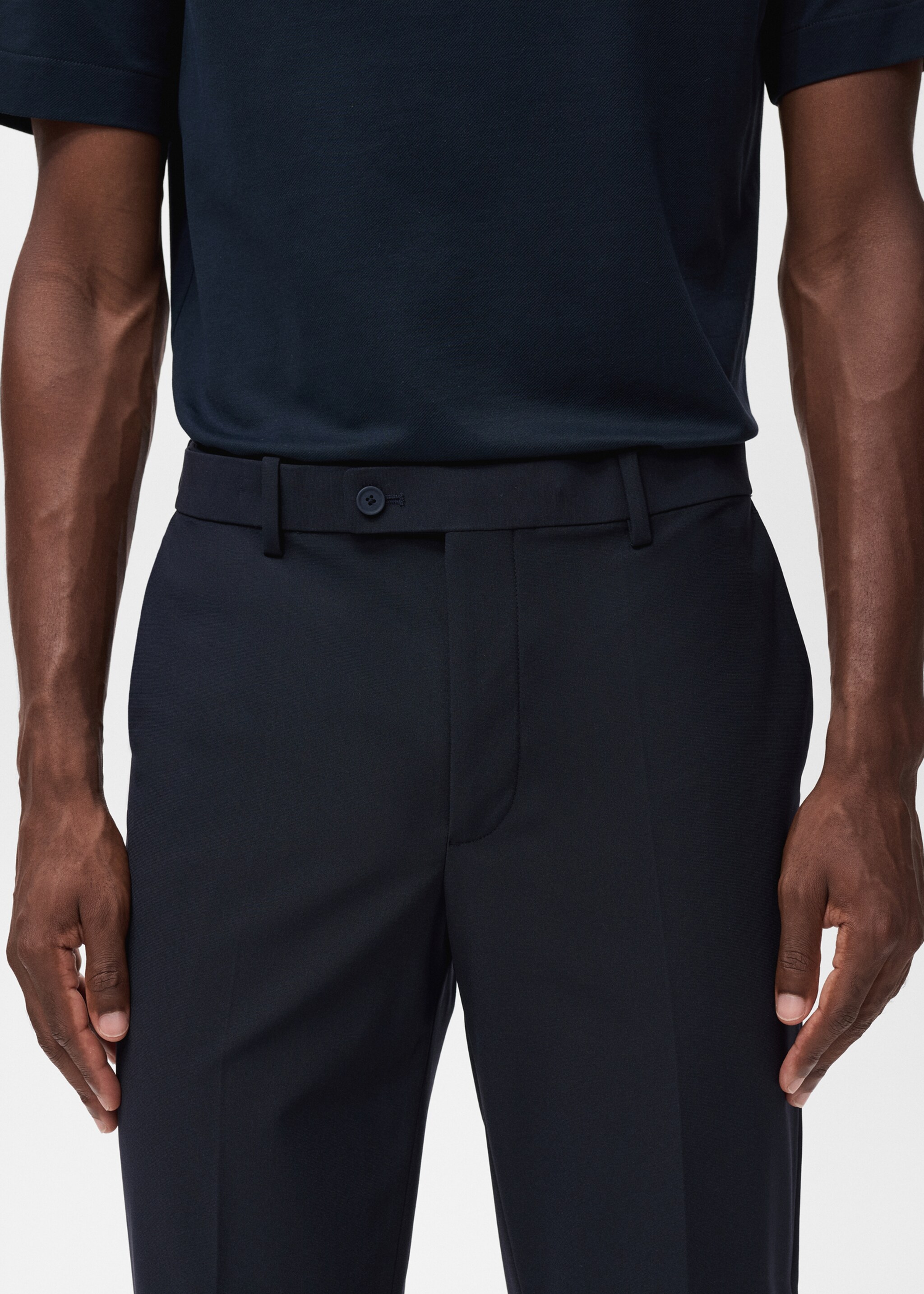 Pantalon costume Zurich slim-fit Thermolite® - Détail de l'article 1, Bleu marine. Ref: 17065970-00.