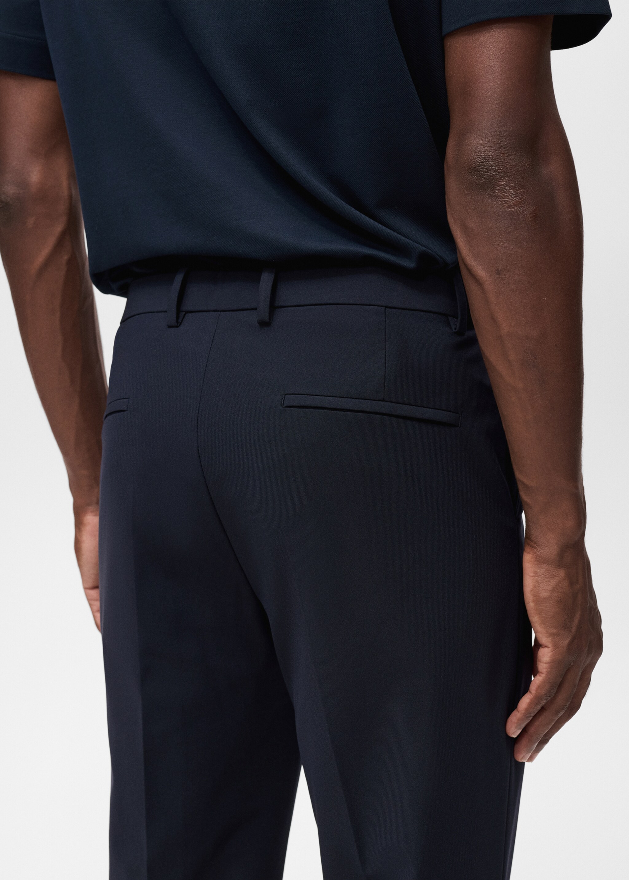Pantalon costume Zurich slim-fit Thermolite® - Détail de l'article 6, Bleu marine. Ref: 17065970-00.