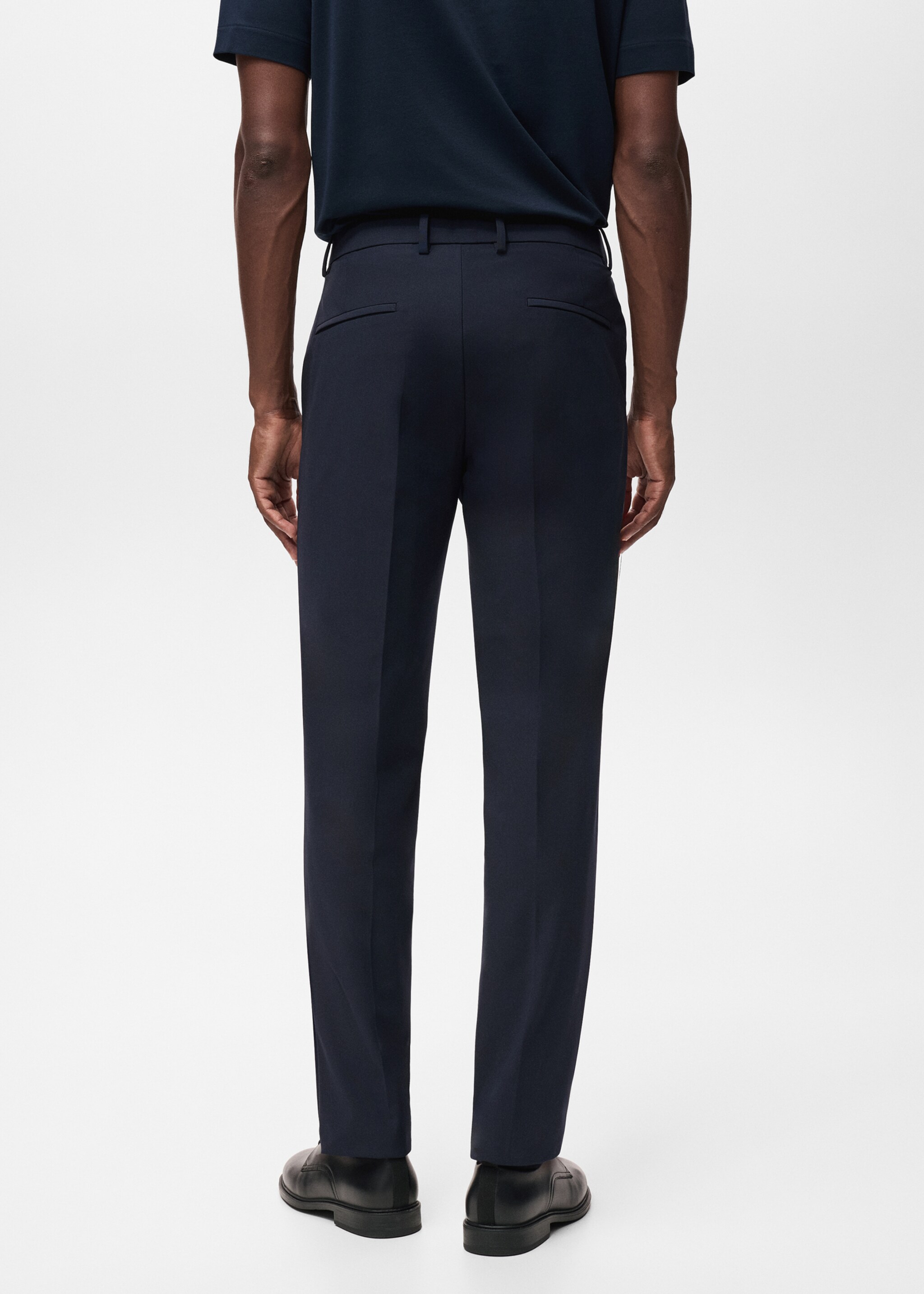 Pantalon costume Zurich slim-fit Thermolite® - Verso de l’article, Bleu marine. Ref: 17065970-00.