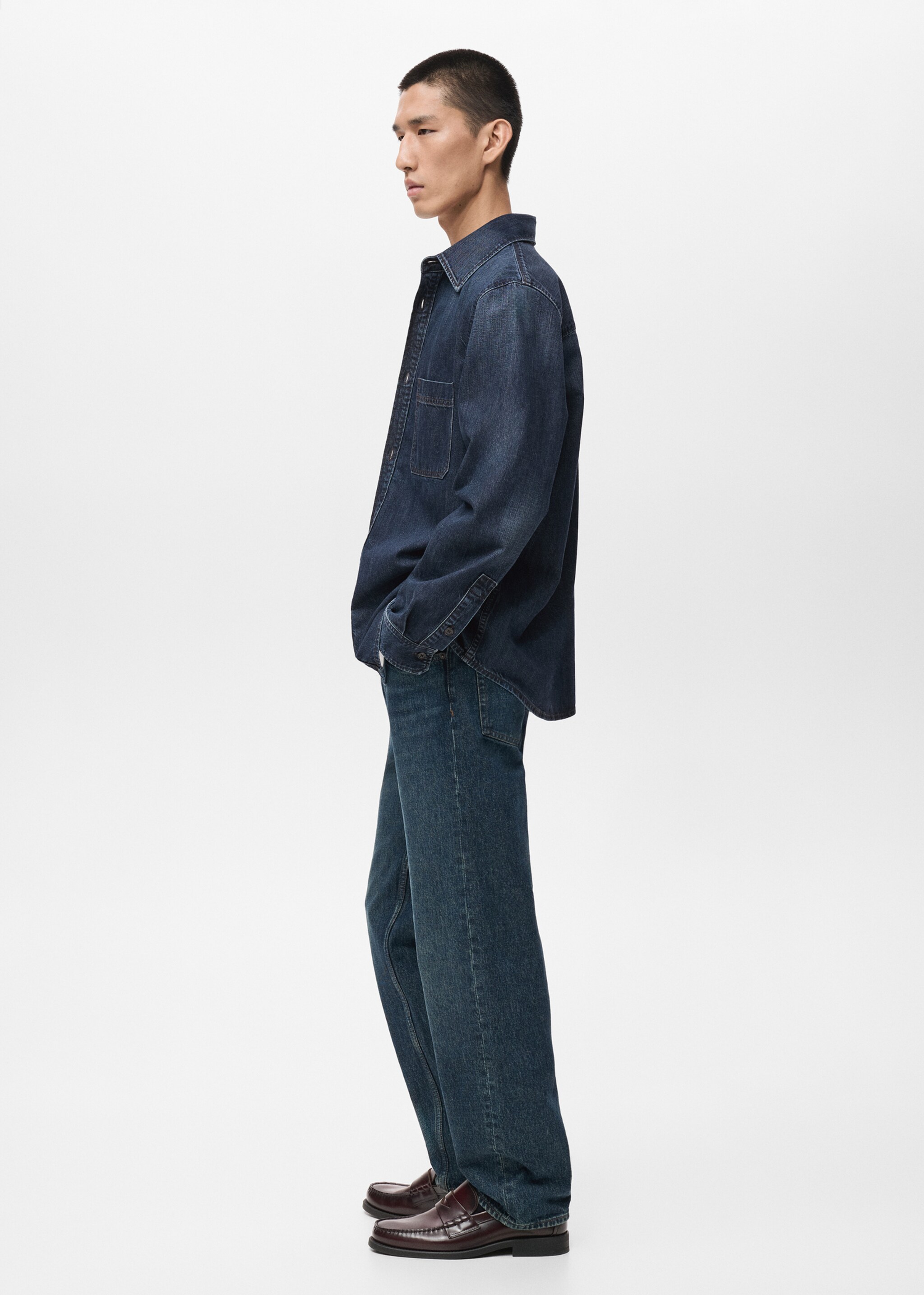 Overshirt din denim cu buzunar - Detaliu al articolului 2, Albastru foarte deschis. Ref: 17065971-00.