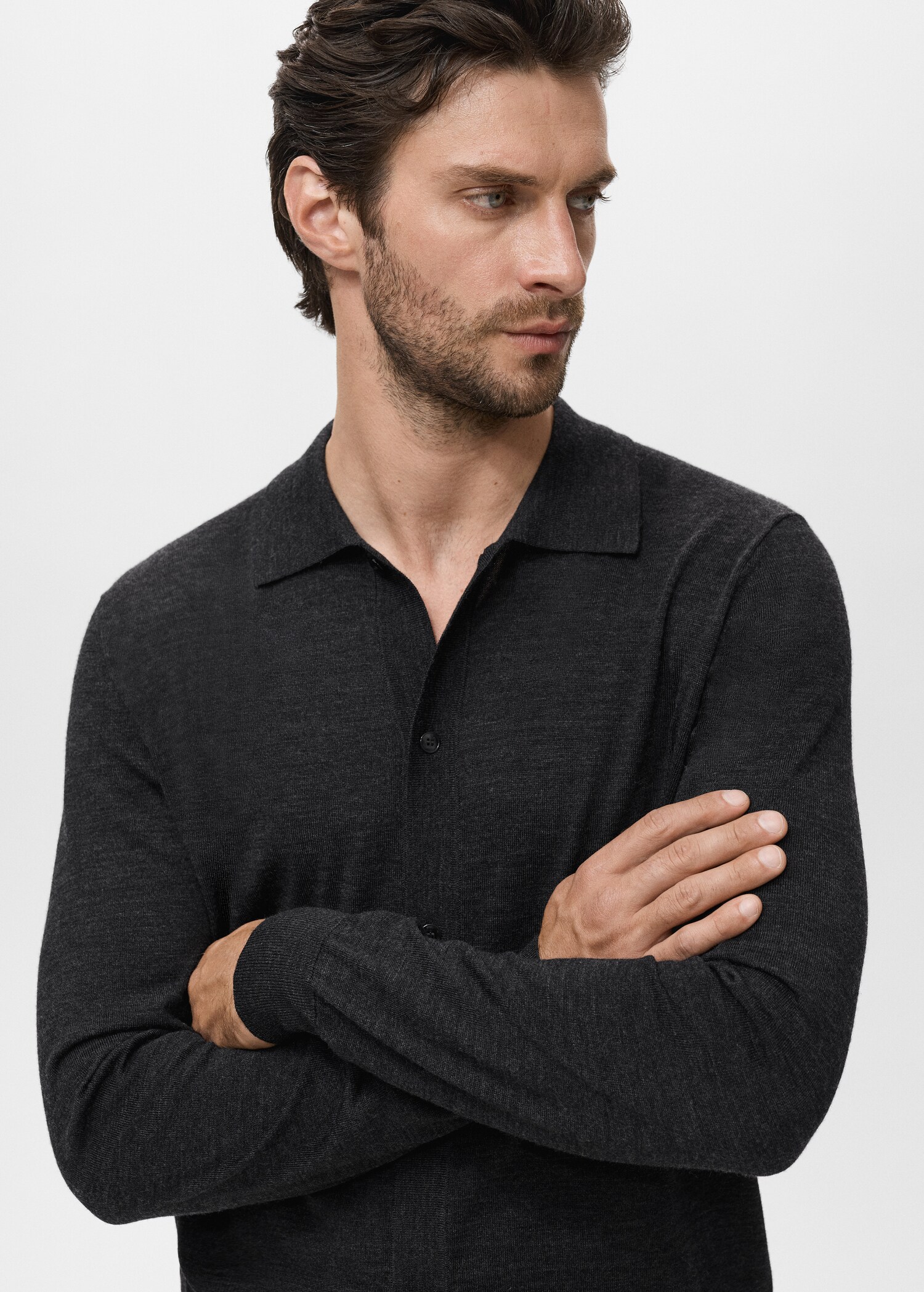 100% merino wool cardigan - Details of the article 1