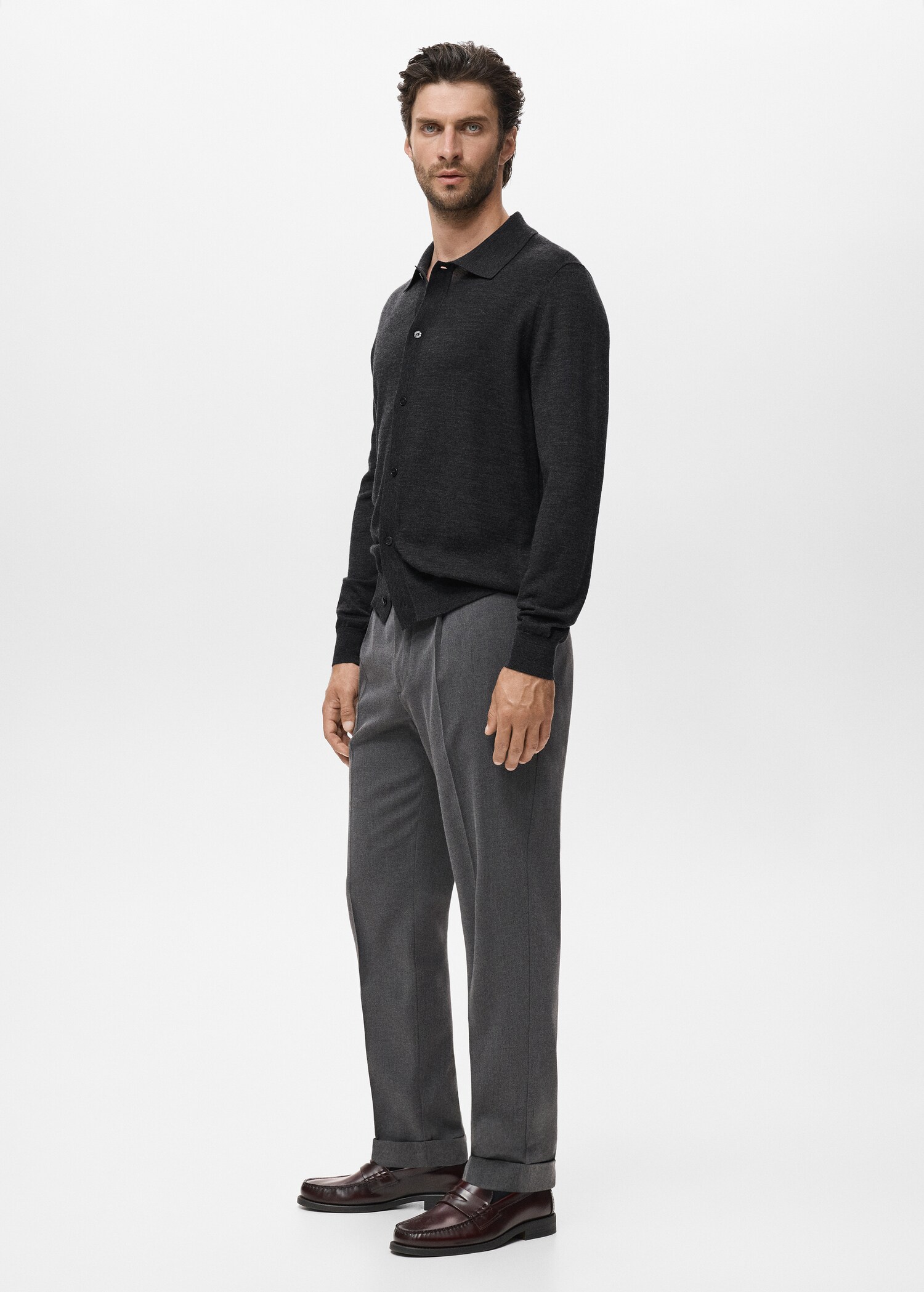 100% merino wool cardigan - Details of the article 2