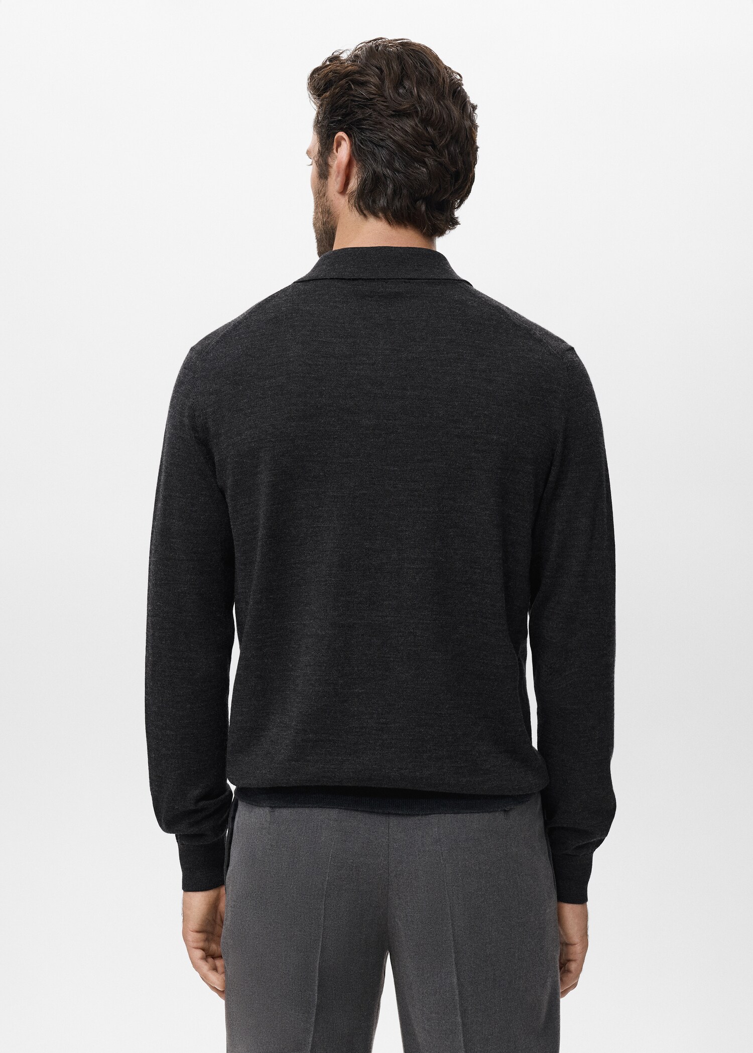 100% merino wool cardigan - Reverse of the article