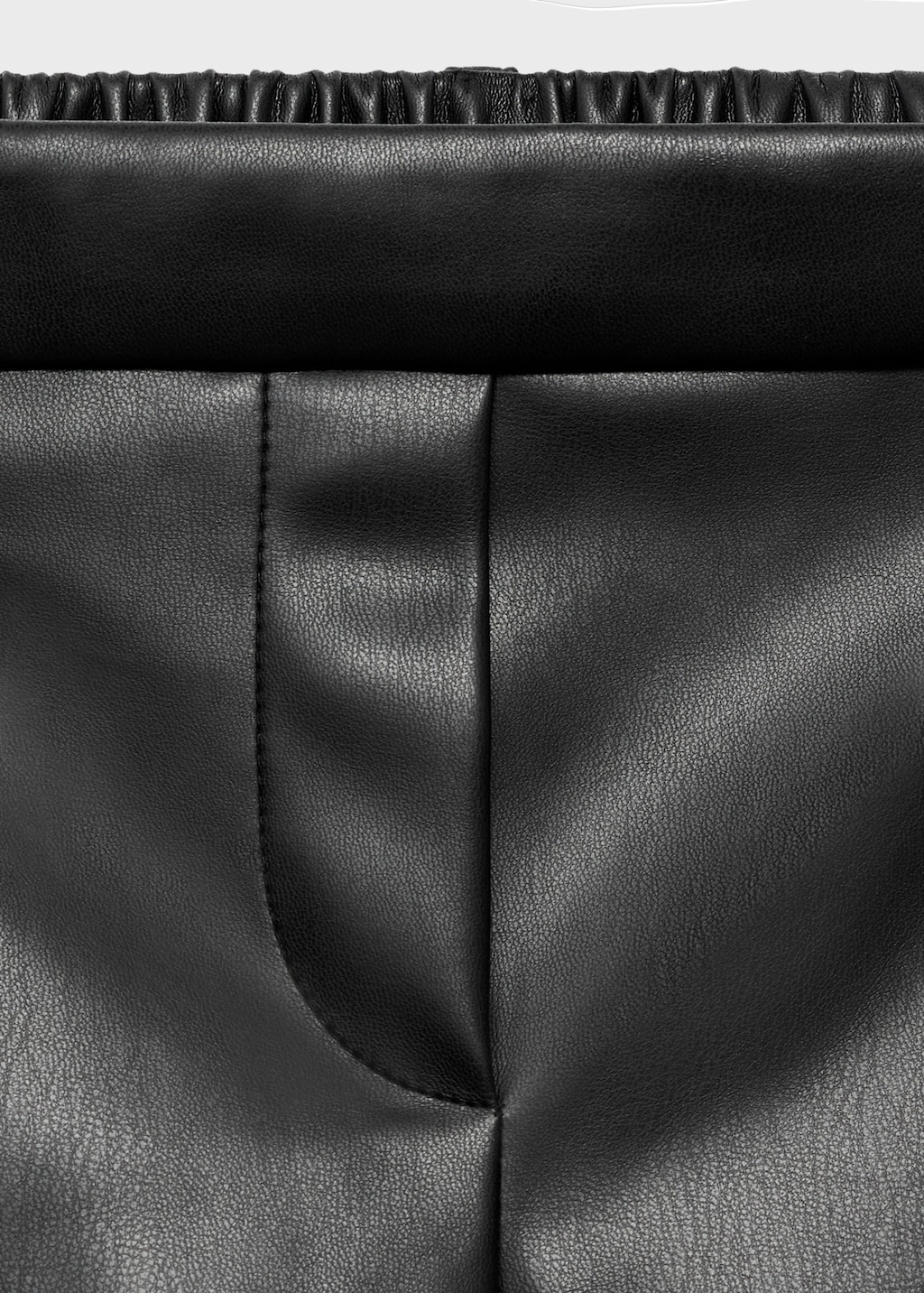 Leather-effect shorts