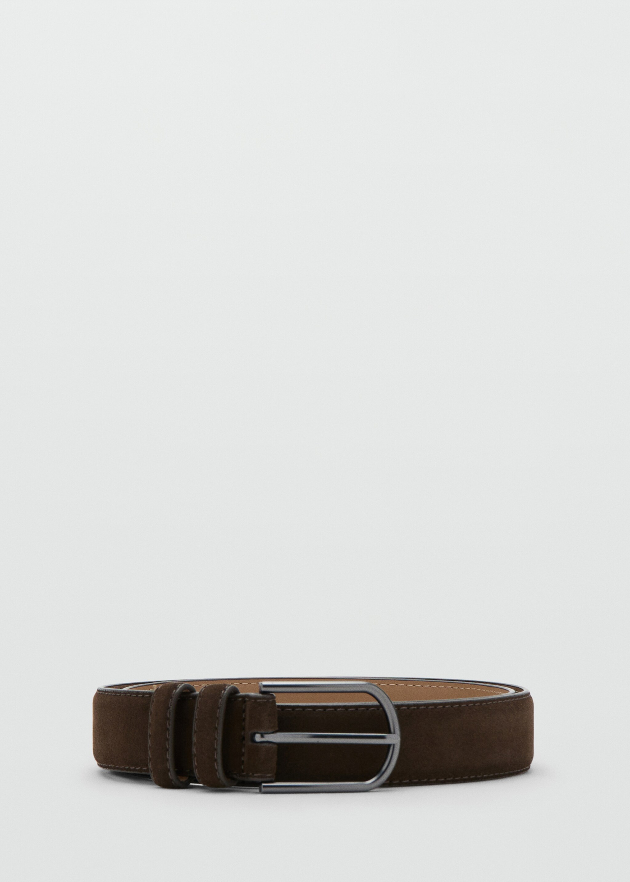 Suede leather belt - Article without model, Brown. Ref: 17065974-00.