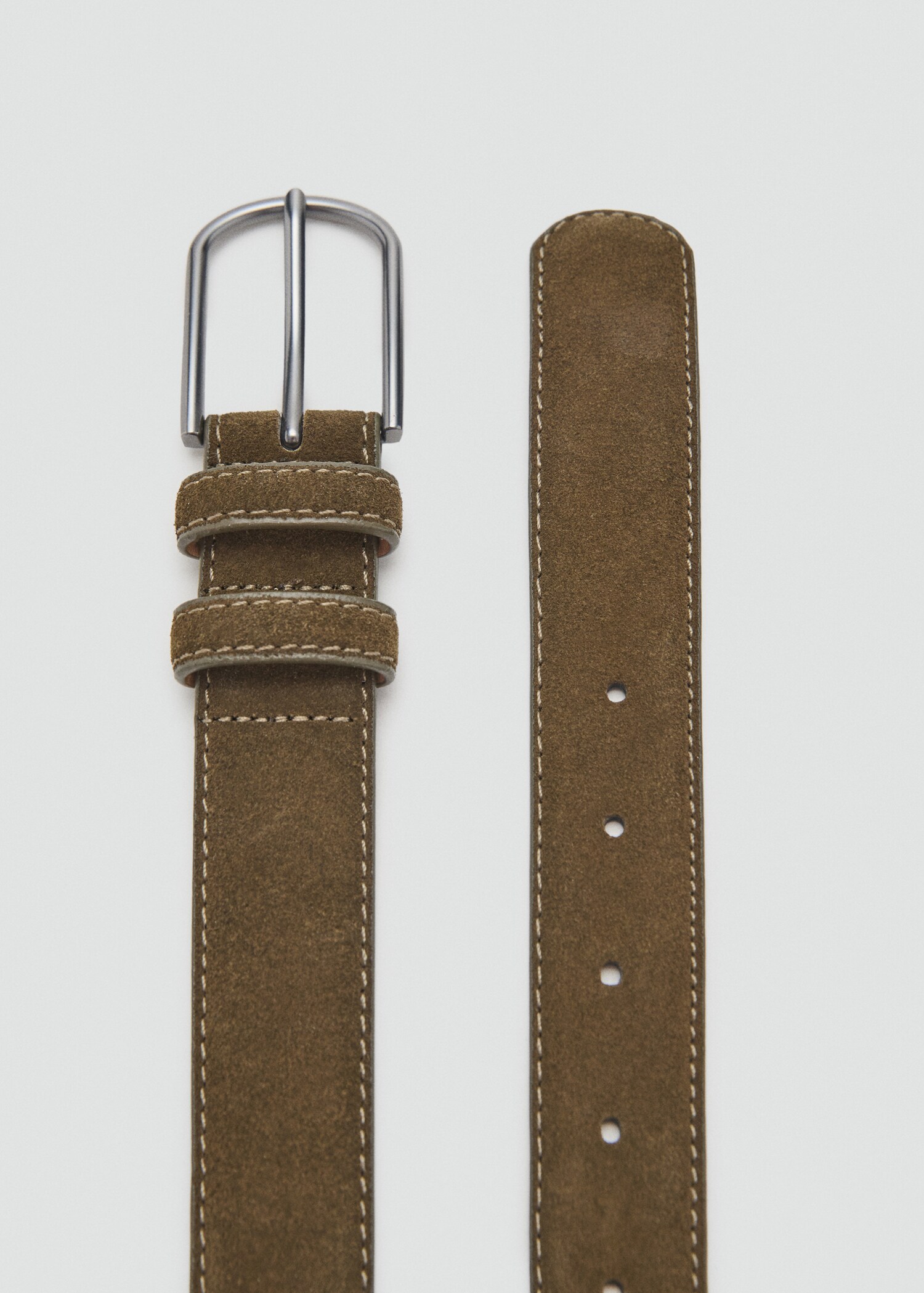 Suede leather belt - Medium plane