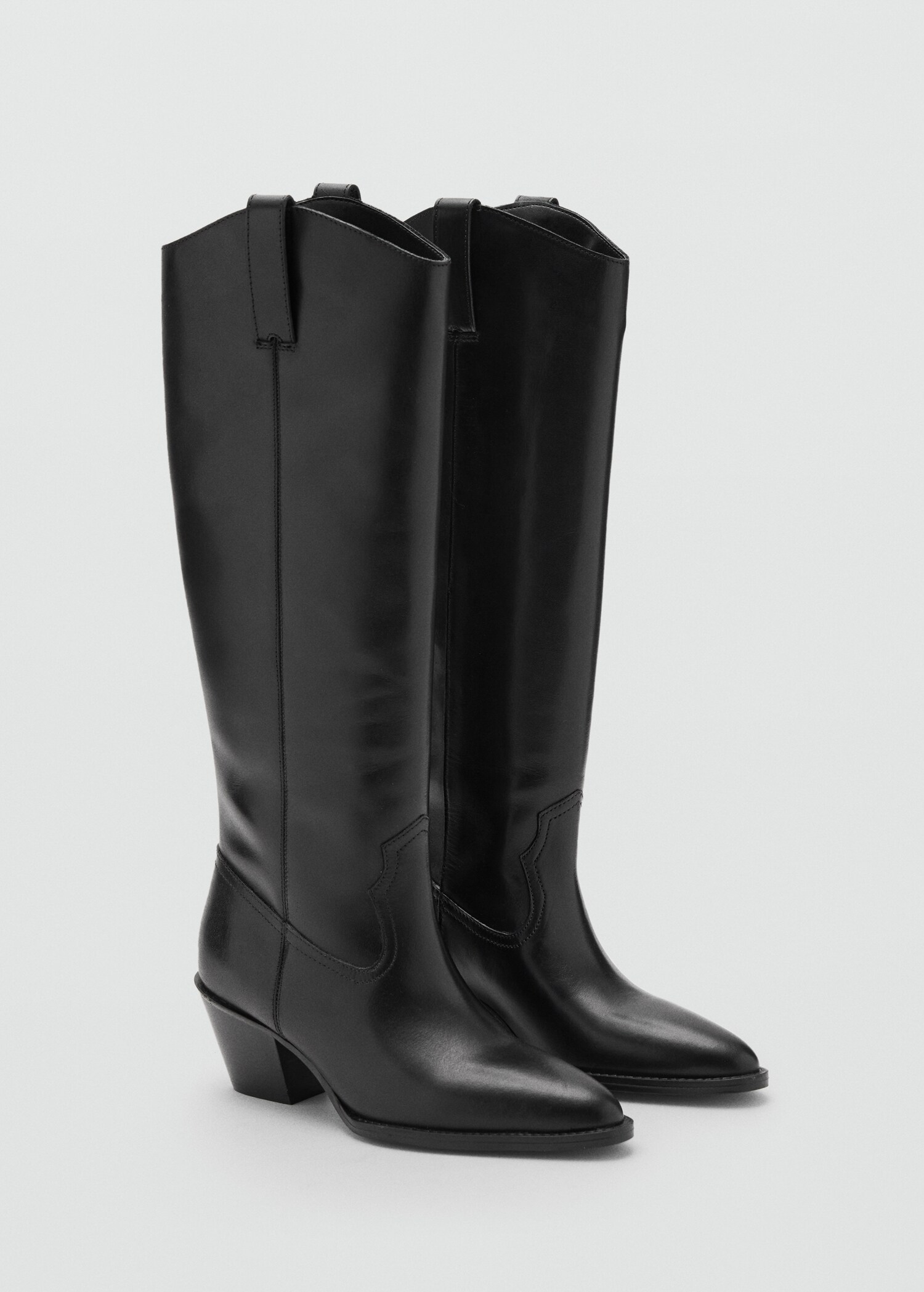 Heel leather boot - Medium plane