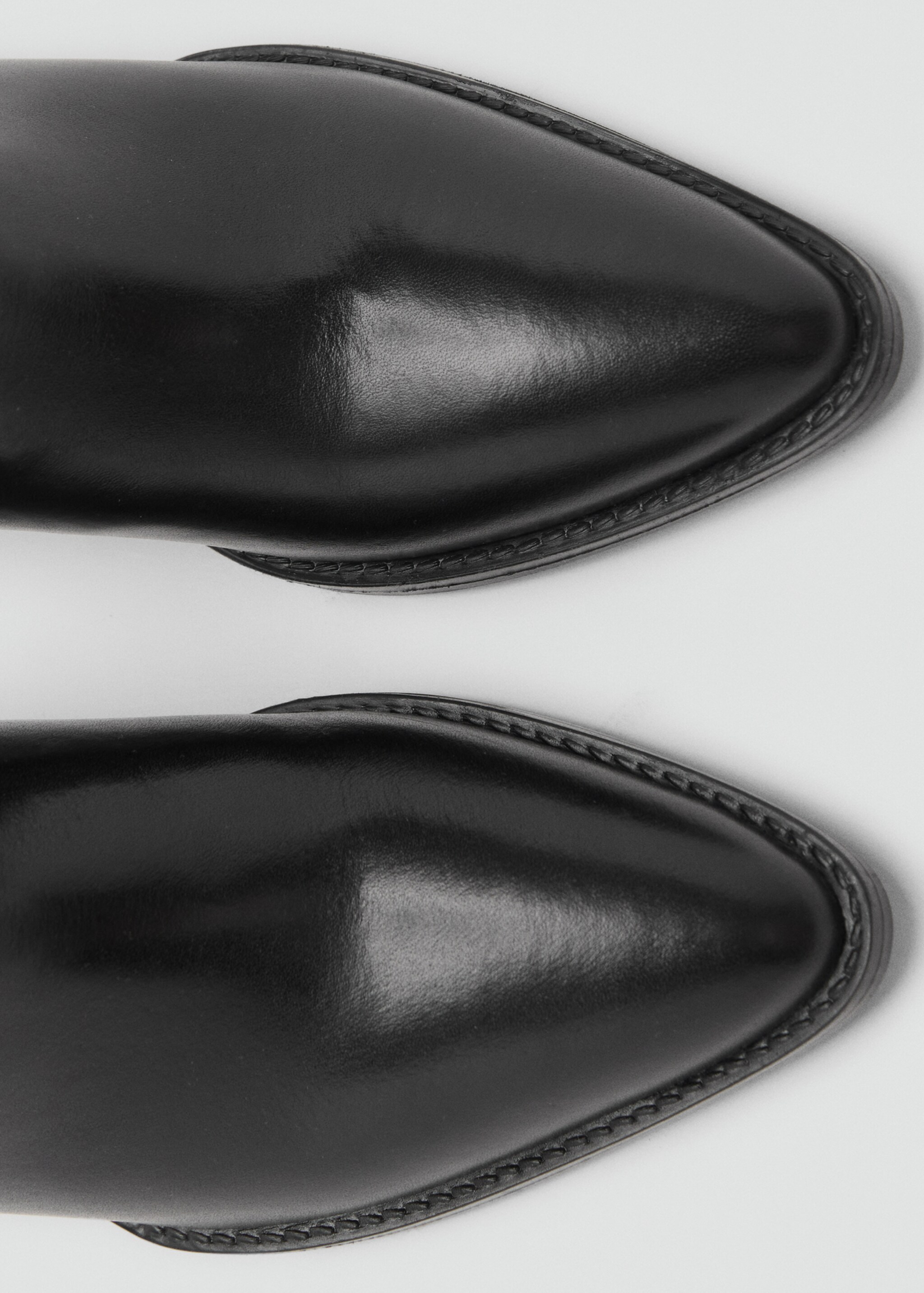 Heel leather boot - Details of the article 3, Black. Ref: 17065977-00.