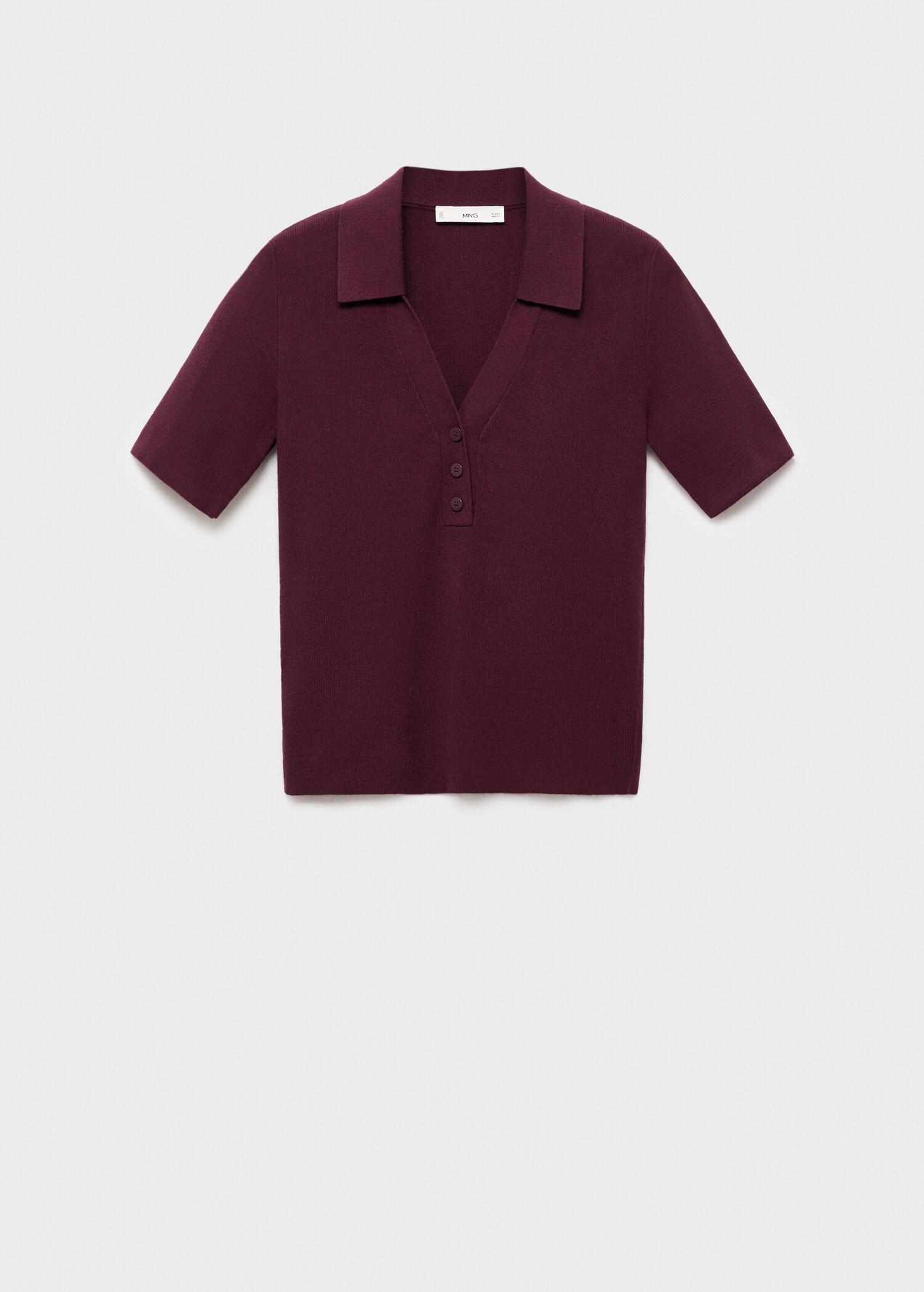 Fine-knit sweater with shirt collar - Article without model