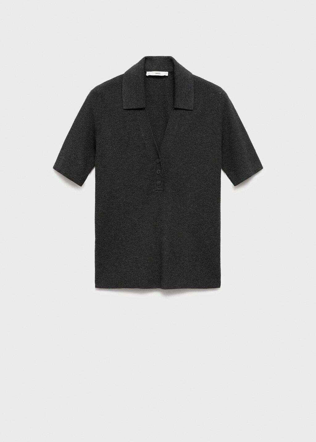 Mango Fine-knit sweater with shirt collar