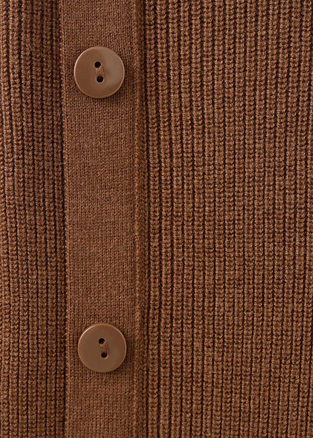 Sweater with asymmetrical neck and buttons