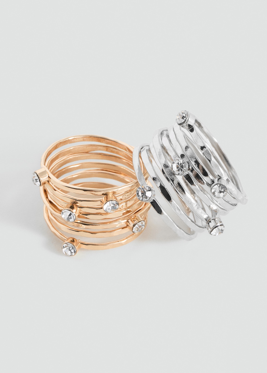 Pack 2 crystal rings