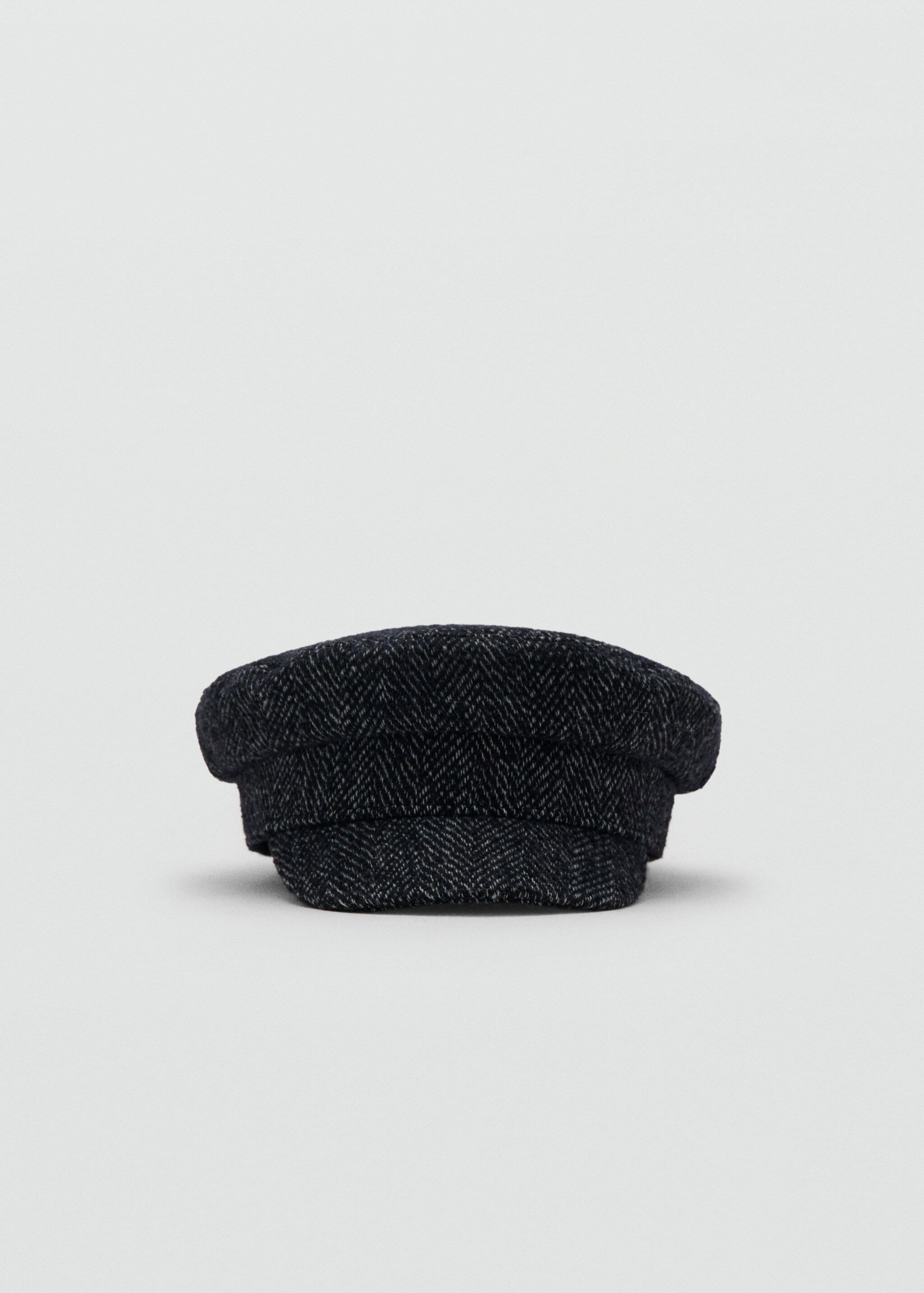 Wool-blend baker boy cap - Medium plane, Navy. Ref: 17065988-00.
