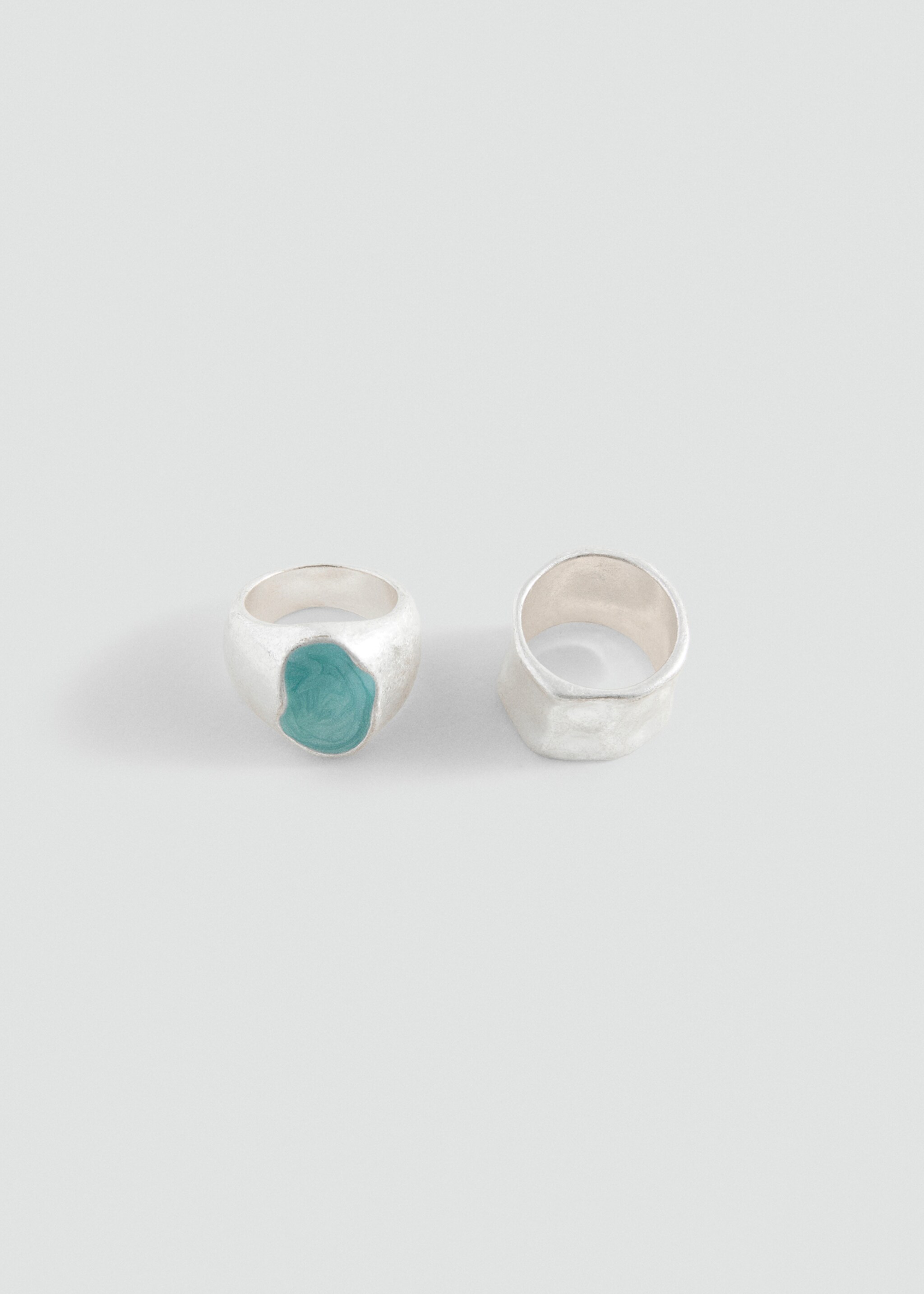 Pack of 2 beaded rings - Article without model, Silver. Ref: 17065989-00.