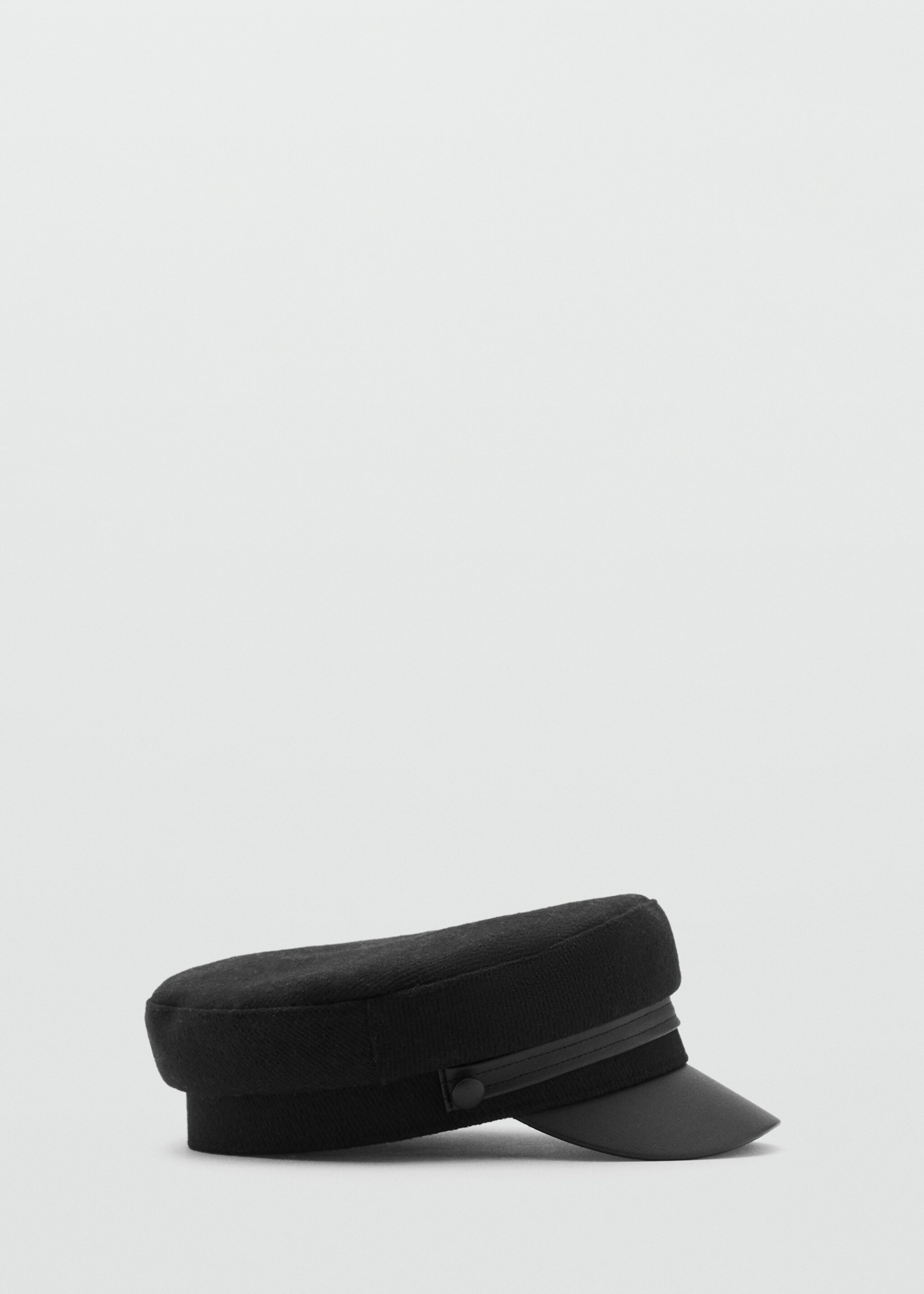 Wool-blend baker boy cap - Article without model, Black. Ref: 17065991-00.