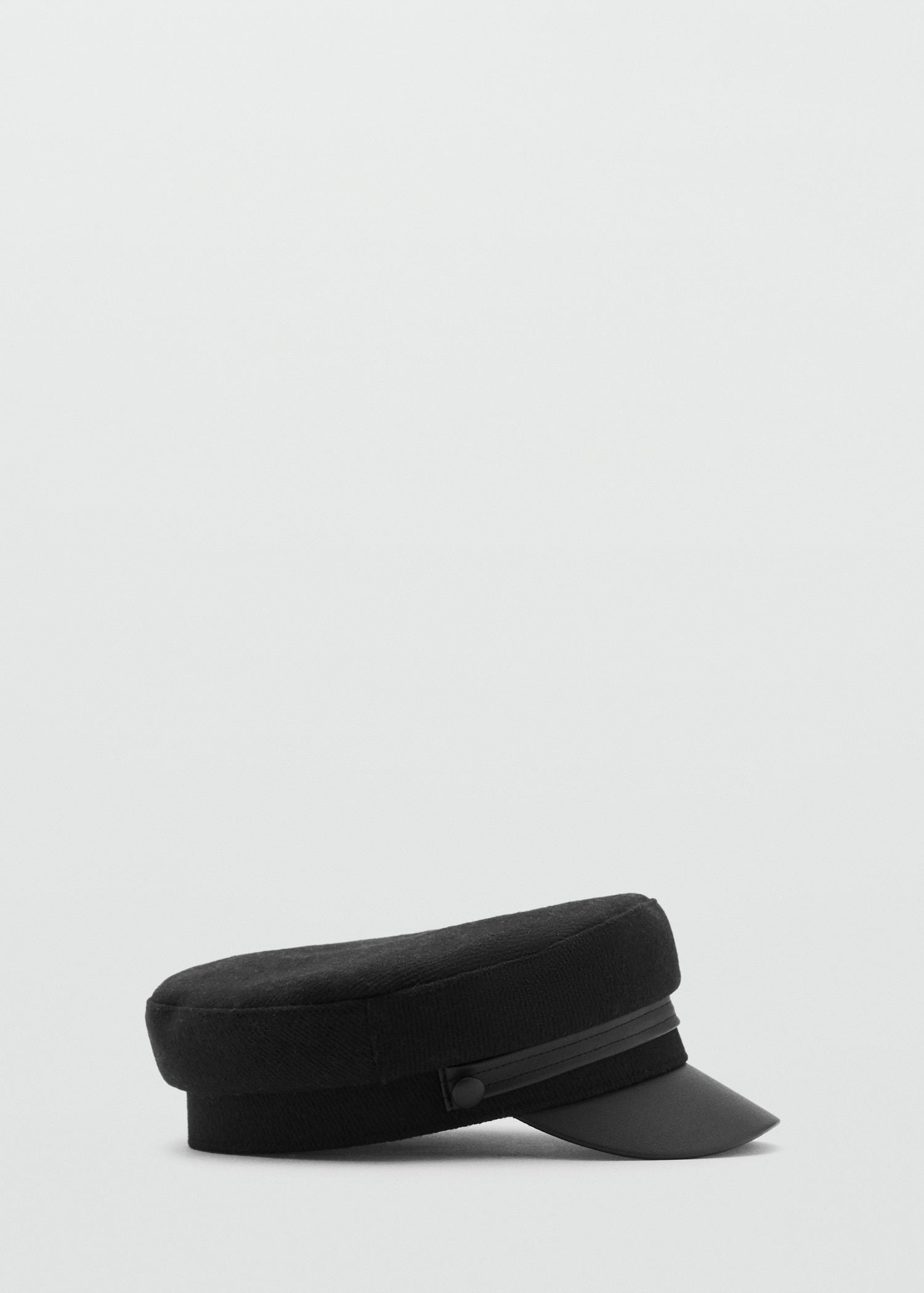 Wool-blend baker boy cap