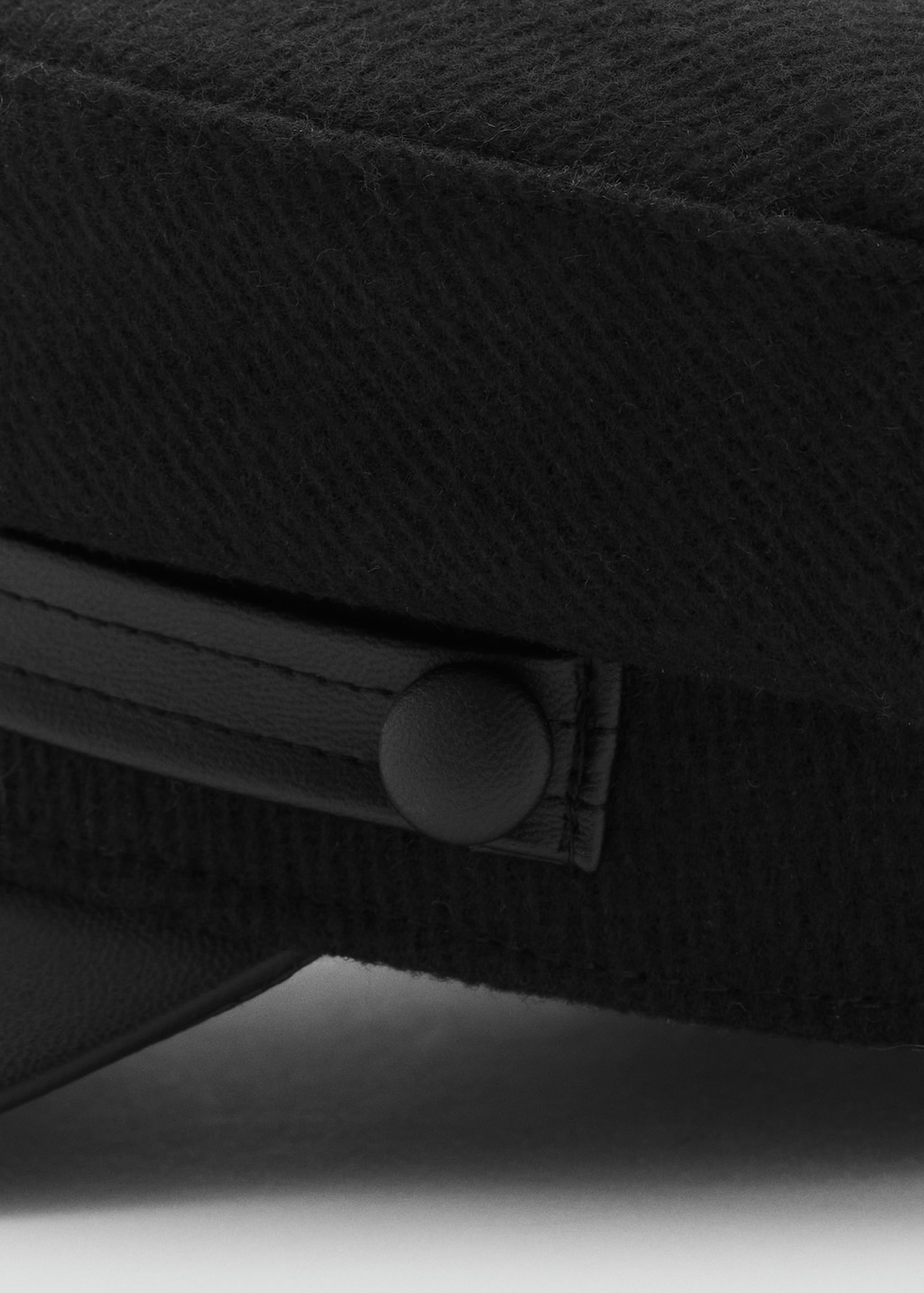 Wool-blend baker boy cap