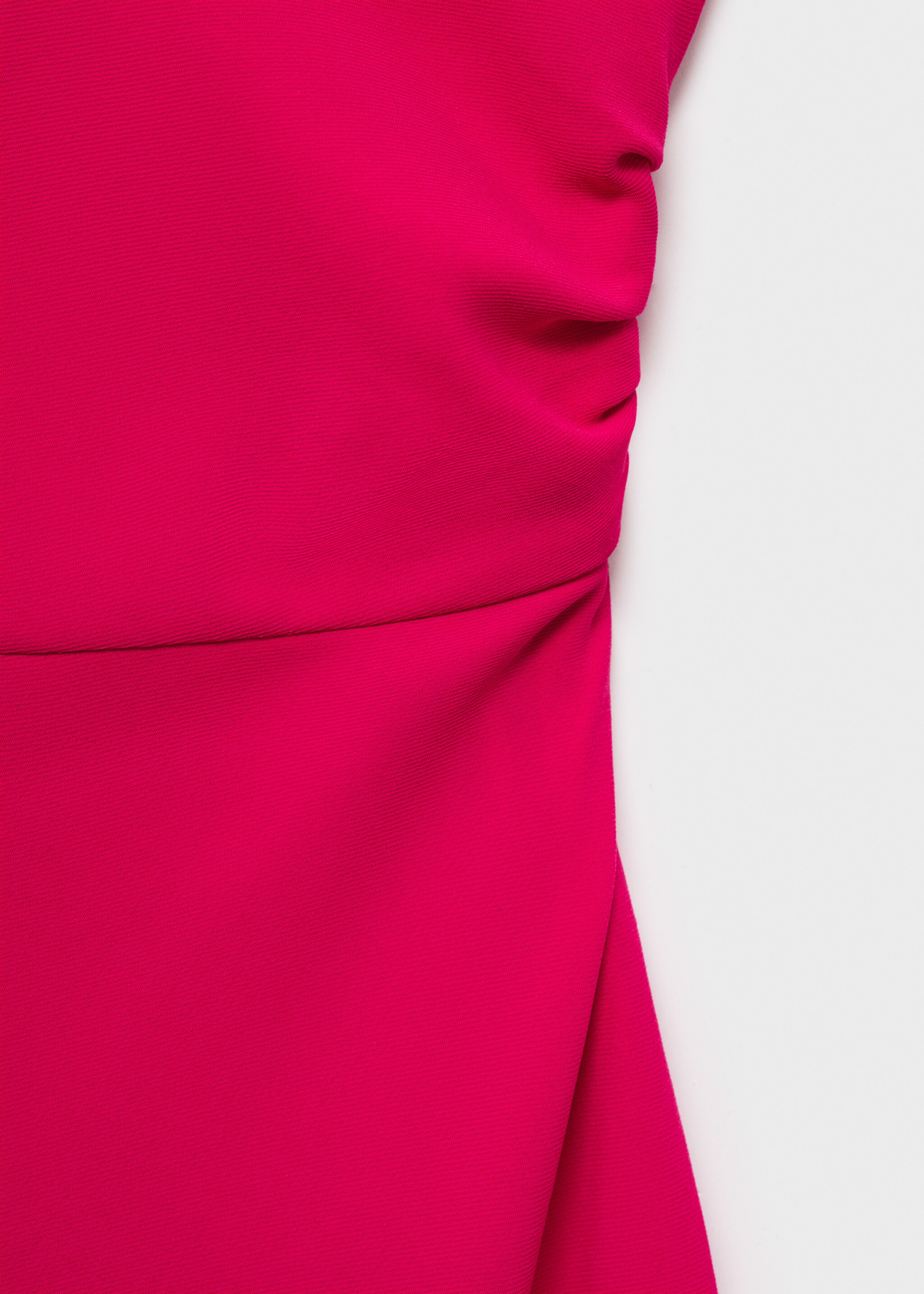Asymmetrical midi-dress - Details of the article 0, Fuchsia. Ref: 17065998-00.