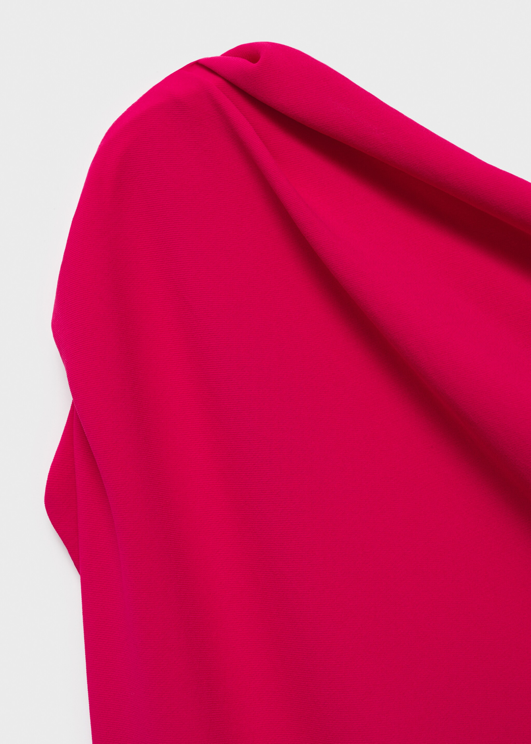Asymmetrical midi-dress - Details of the article 8, Fuchsia. Ref: 17065998-00.