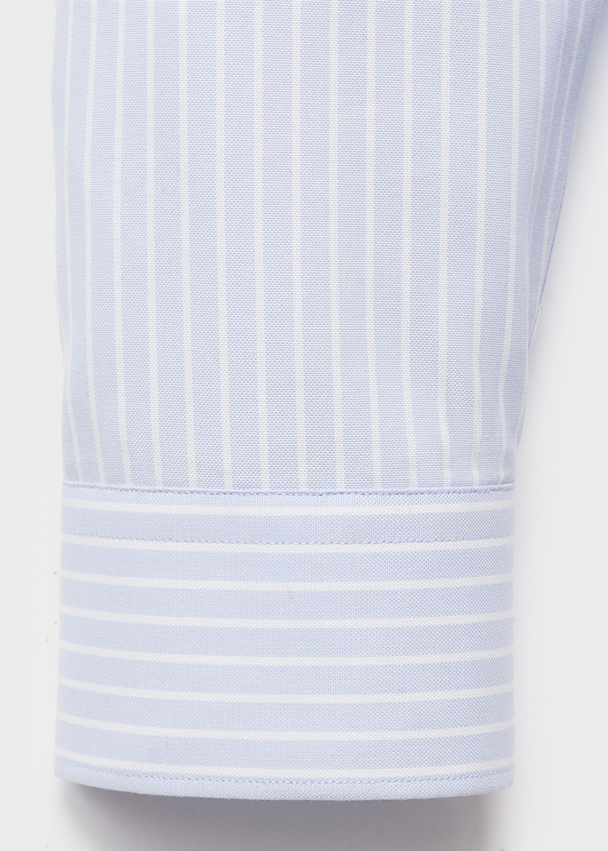 Gestreiftes Slim Fit-Hemd aus 100 % Baumwolle - Detail des Artikels 0, Himmelblau. Ref: 17066000-00.