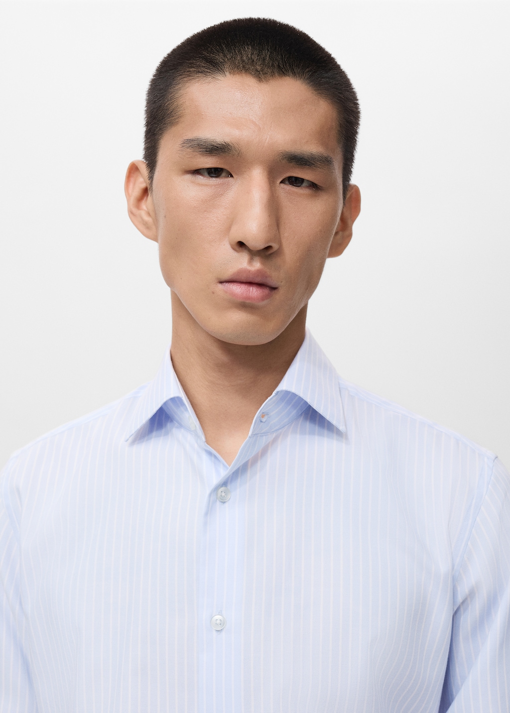 100% cotton striped slim-fit shirt