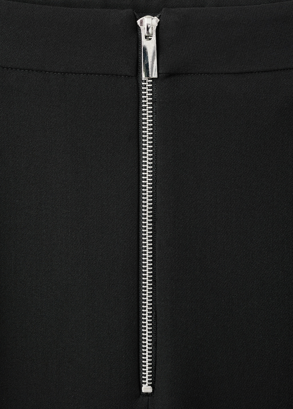 Pleated pants with zipper