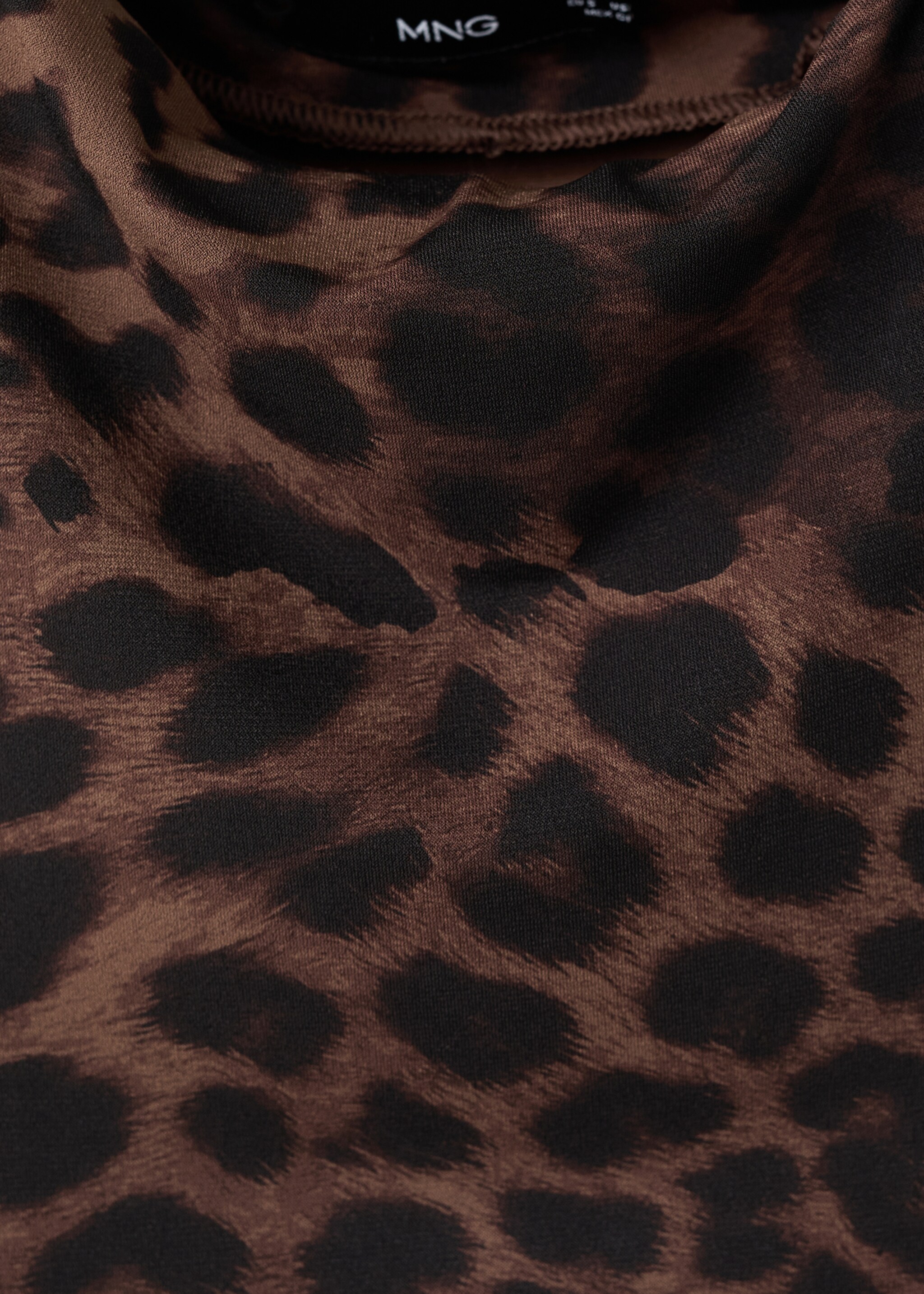 Leopard-print fitted dress - Details of the article 0, Brown. Ref: 17066003-00.