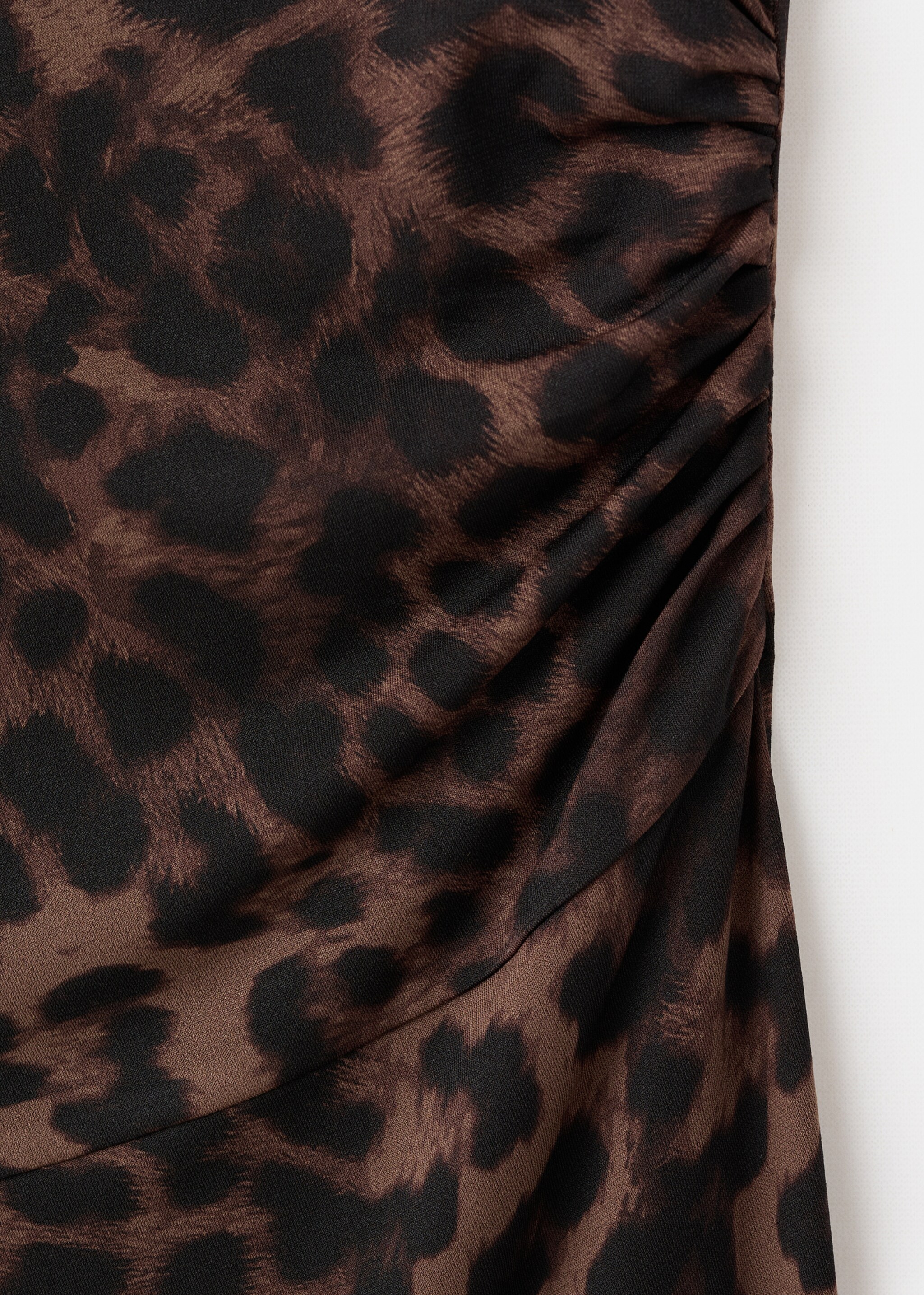 Leopard-print fitted dress - Details of the article 8, Brown. Ref: 17066003-00.