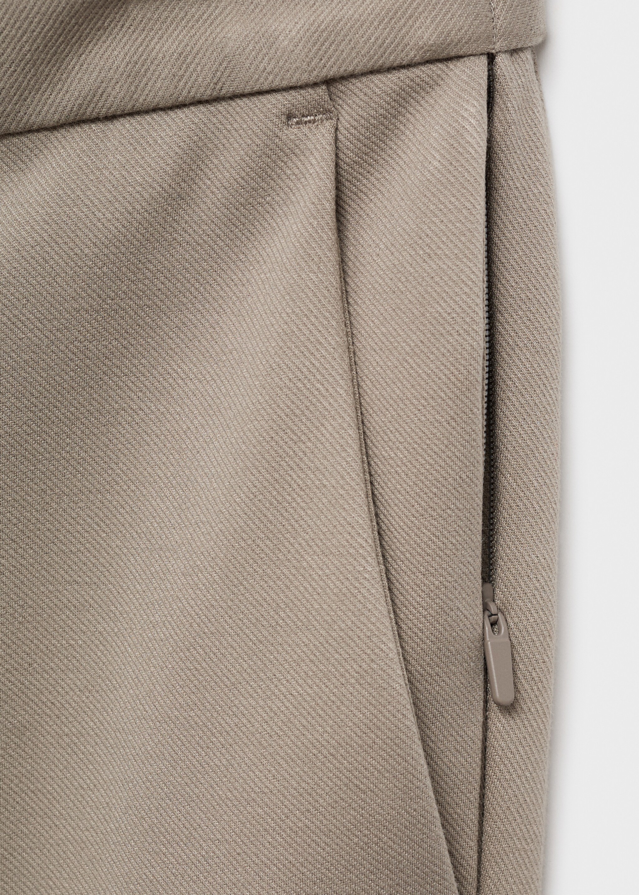 Stretch fabric slim-fit trousers with drawstring - Details of the article 0, Light/Pastel Grey. Ref: 17066326-00.