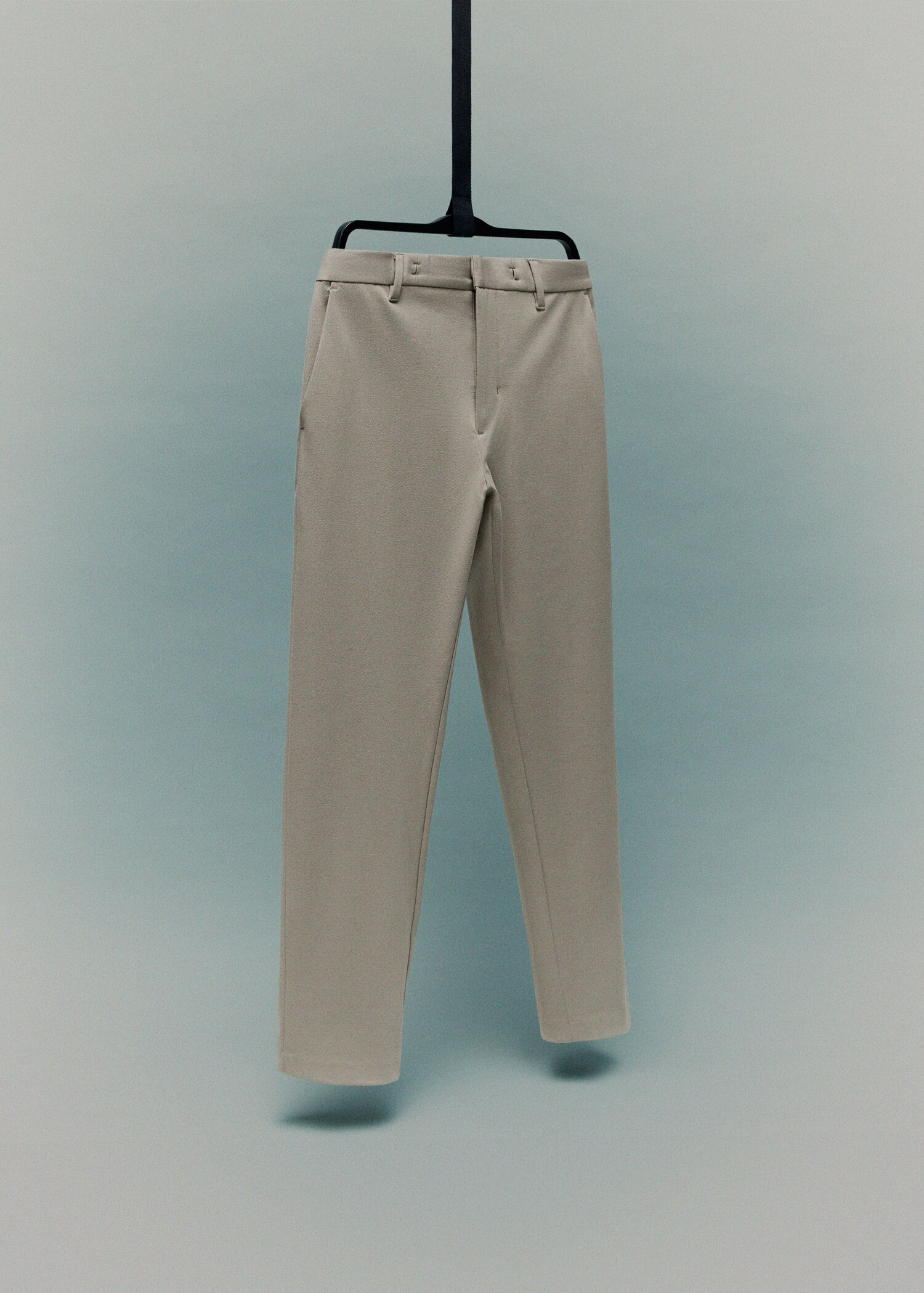 Stretch fabric slim-fit trousers with drawstring - Details of the article 9