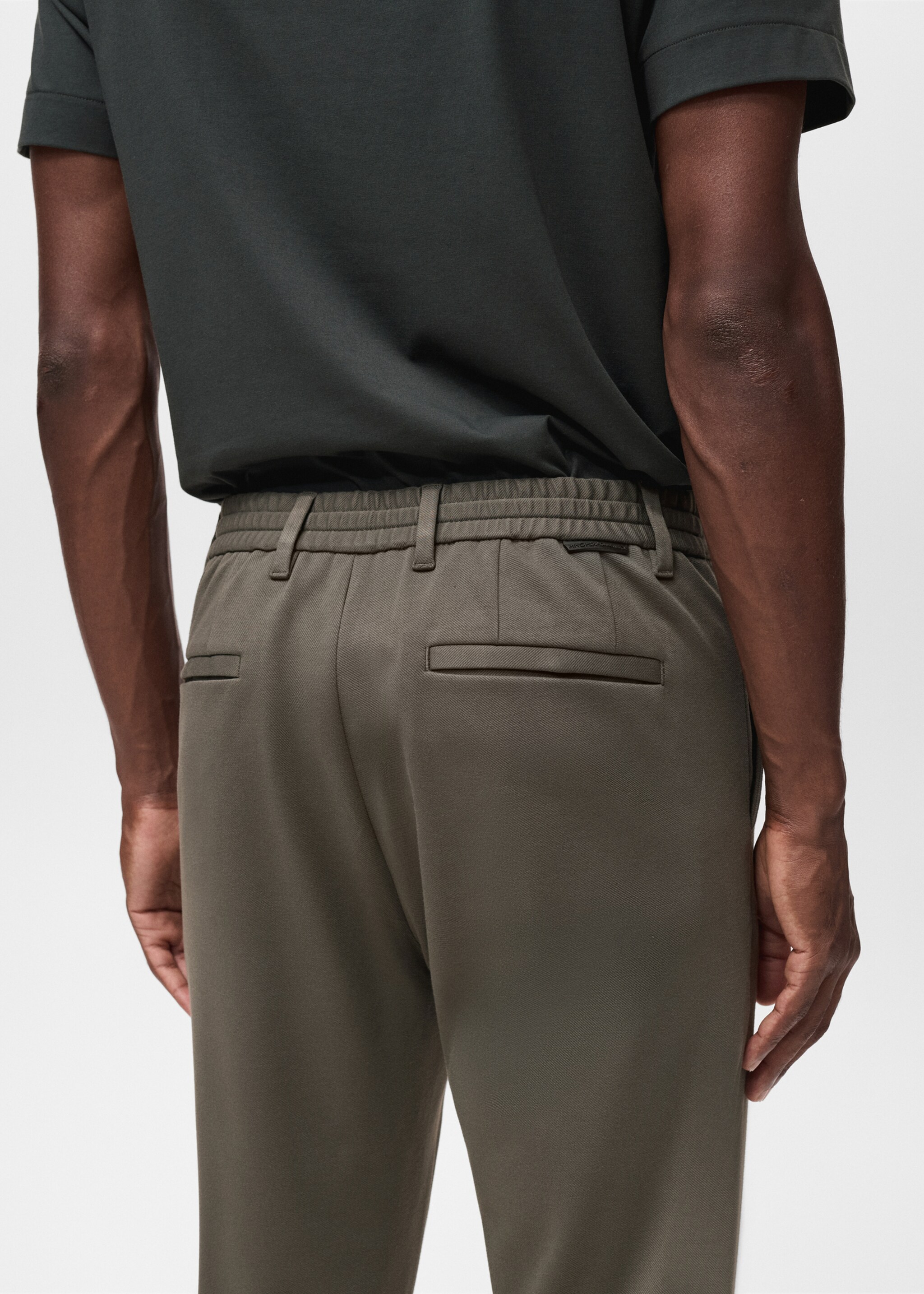Pantalon slim-fit comfort stretch cordon - Détail de l'article 6, Marron moyen. Ref: 17066326-00.