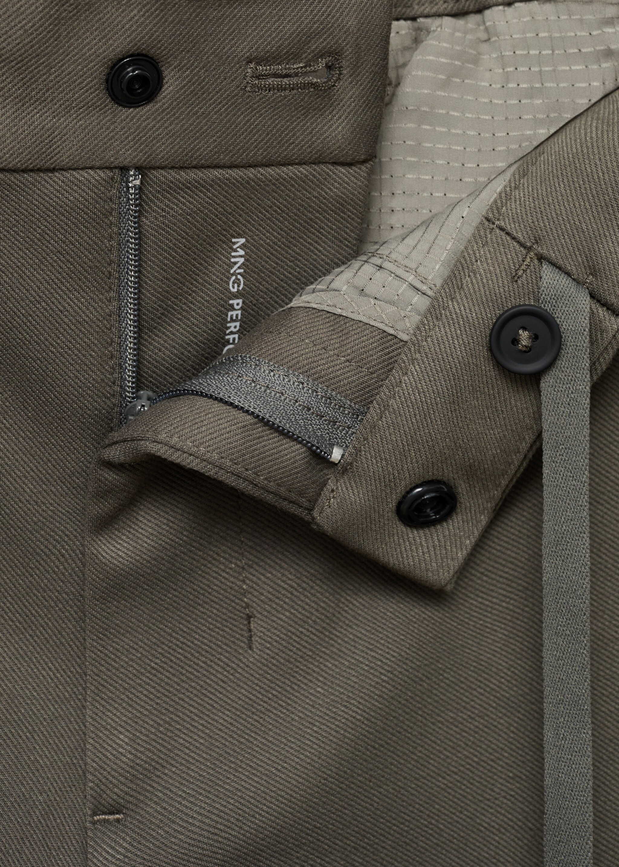 Pantalon slim-fit comfort stretch cordon - Détail de l'article 8, Marron moyen. Ref: 17066326-00.