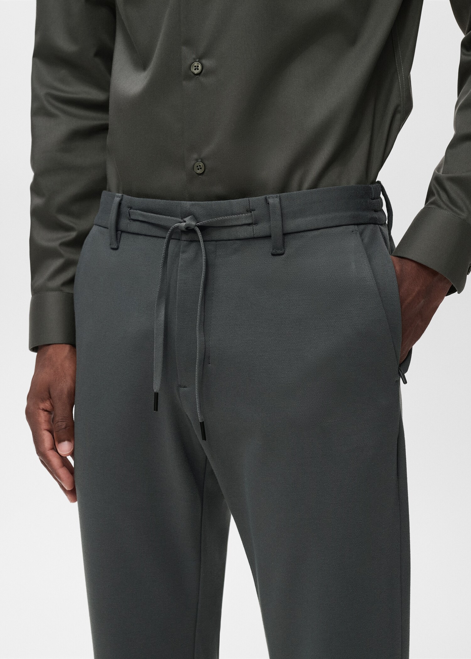 Pantalon slim-fit comfort stretch cordon - Détail de l'article 1