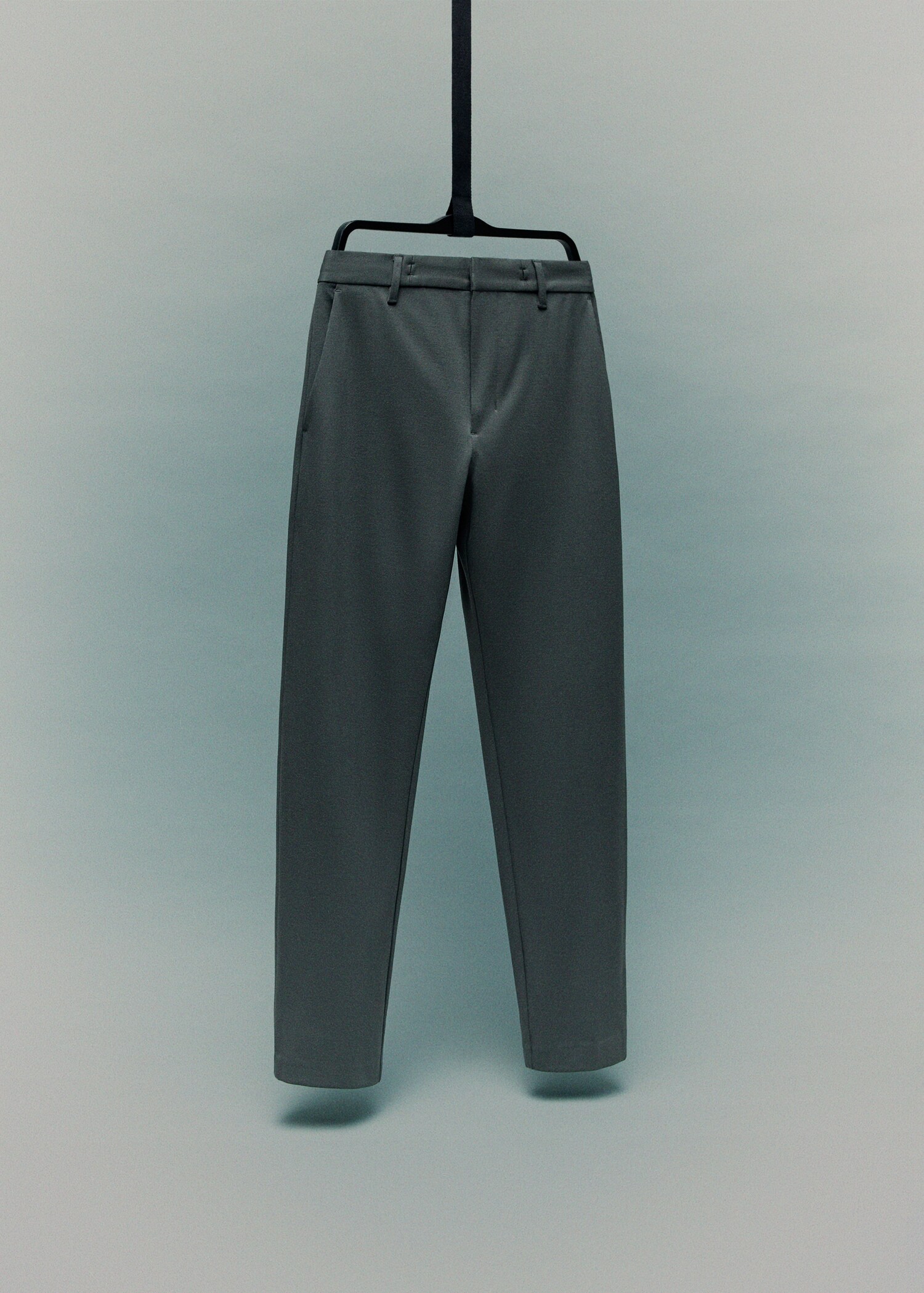 Stretch fabric slim-fit trousers with drawstring - Details of the article 9