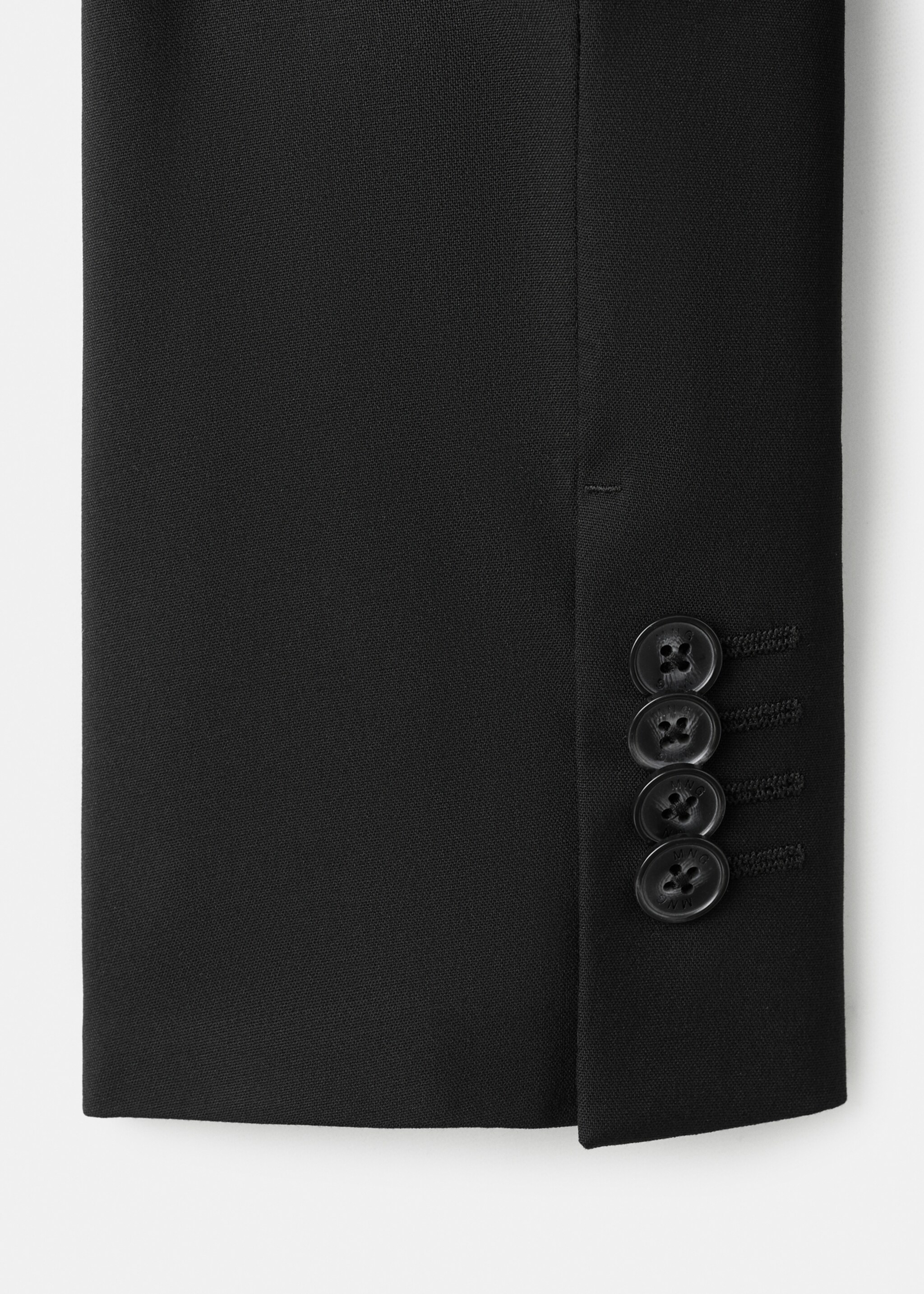 Straight-fit suit jacket - Details of the article 0, Black. Ref: 17066327-00.