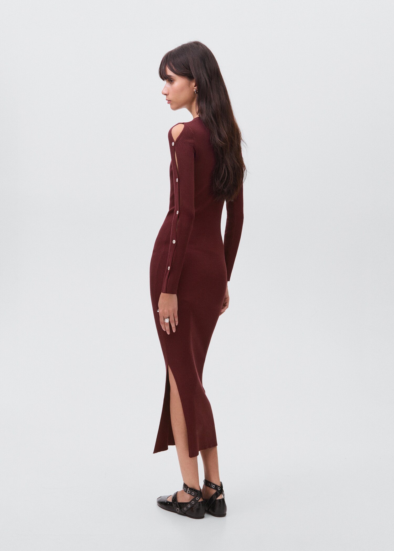 Robe longue boutonnée - Verso de l’article