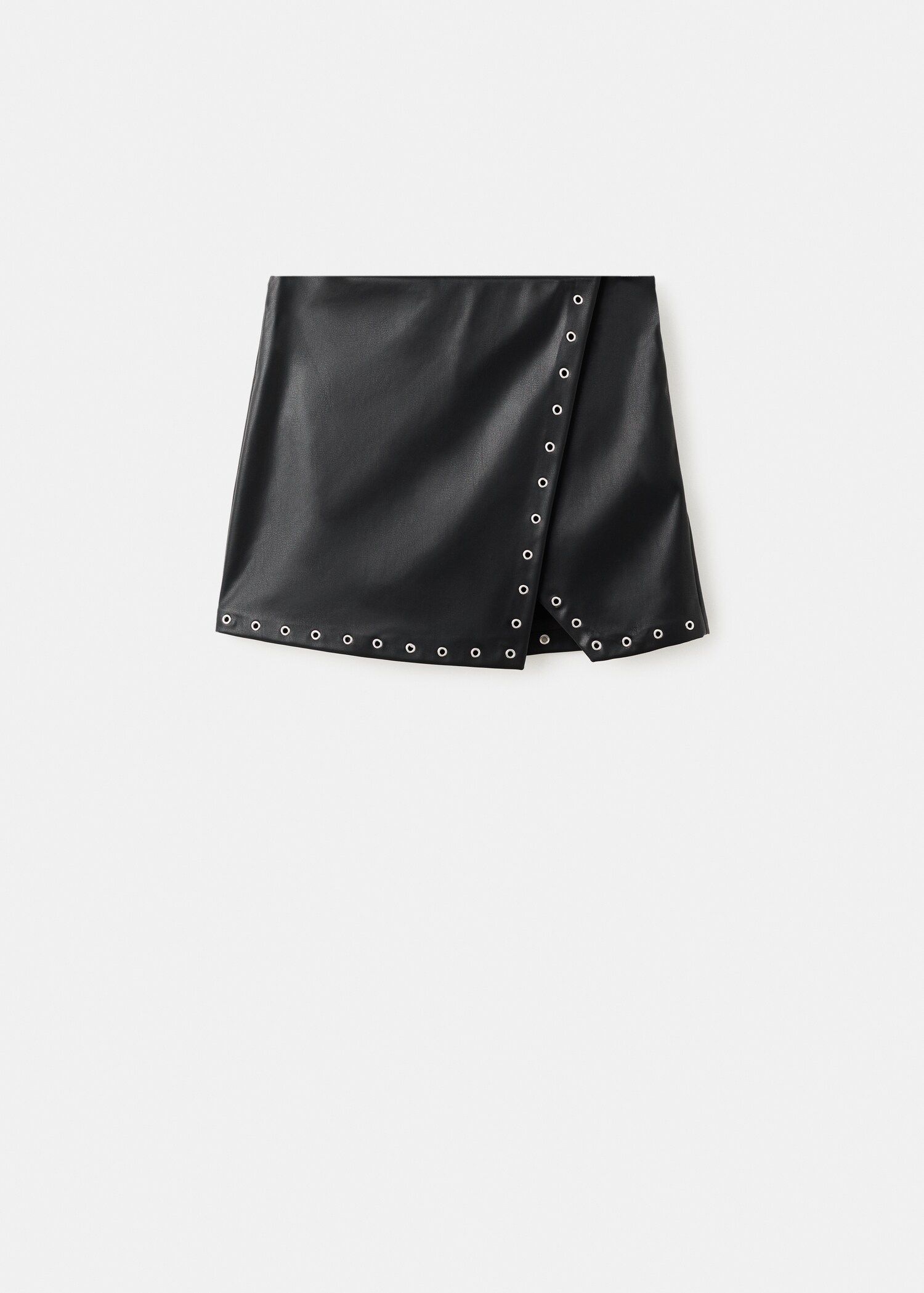 Leather-effect skirt with studs - Article without model